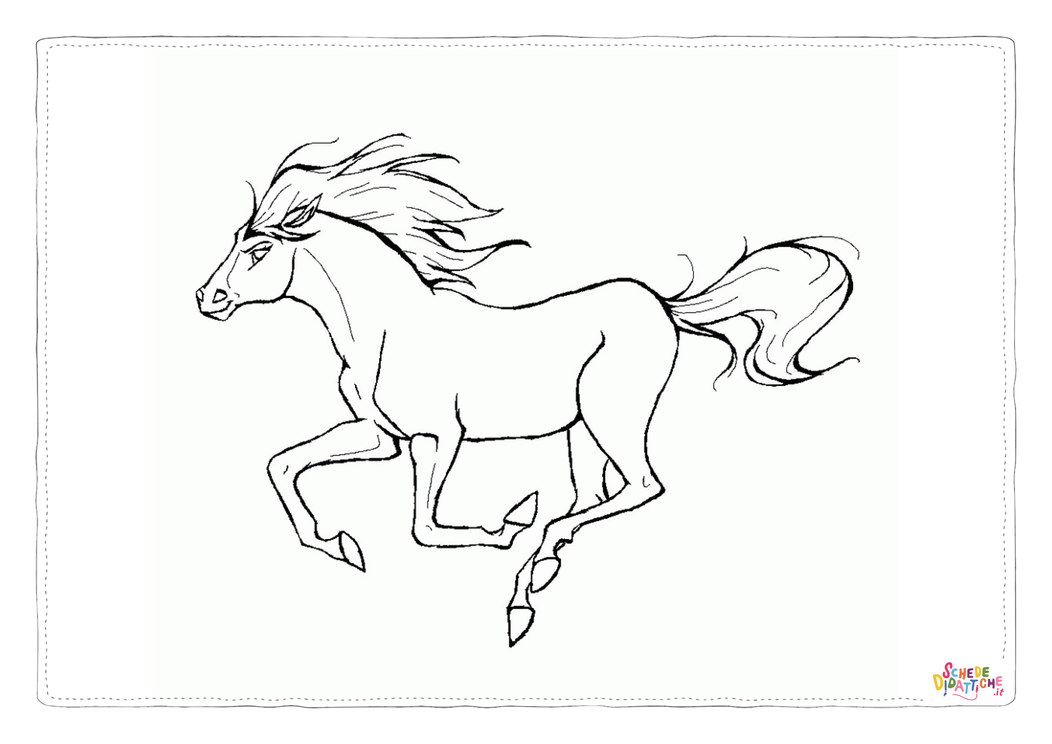 Disegno "Disegno di cavallo da stampare e colorare 172" Disegno di cavallo da stampare e colorare 172