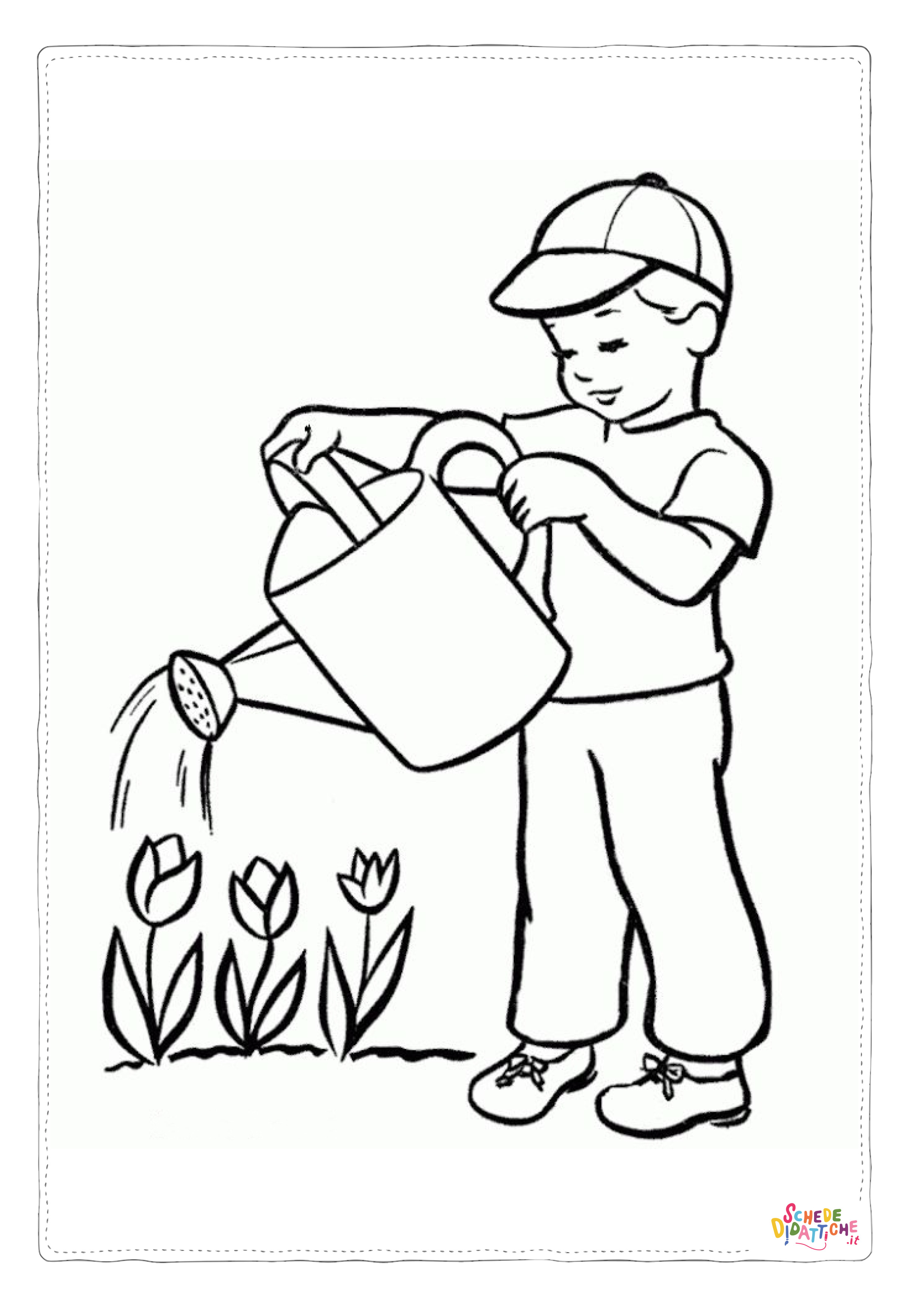 Disegno "Disegno di giardiniere da stampare e colorare 29" Disegno di giardiniere da stampare e colorare 29