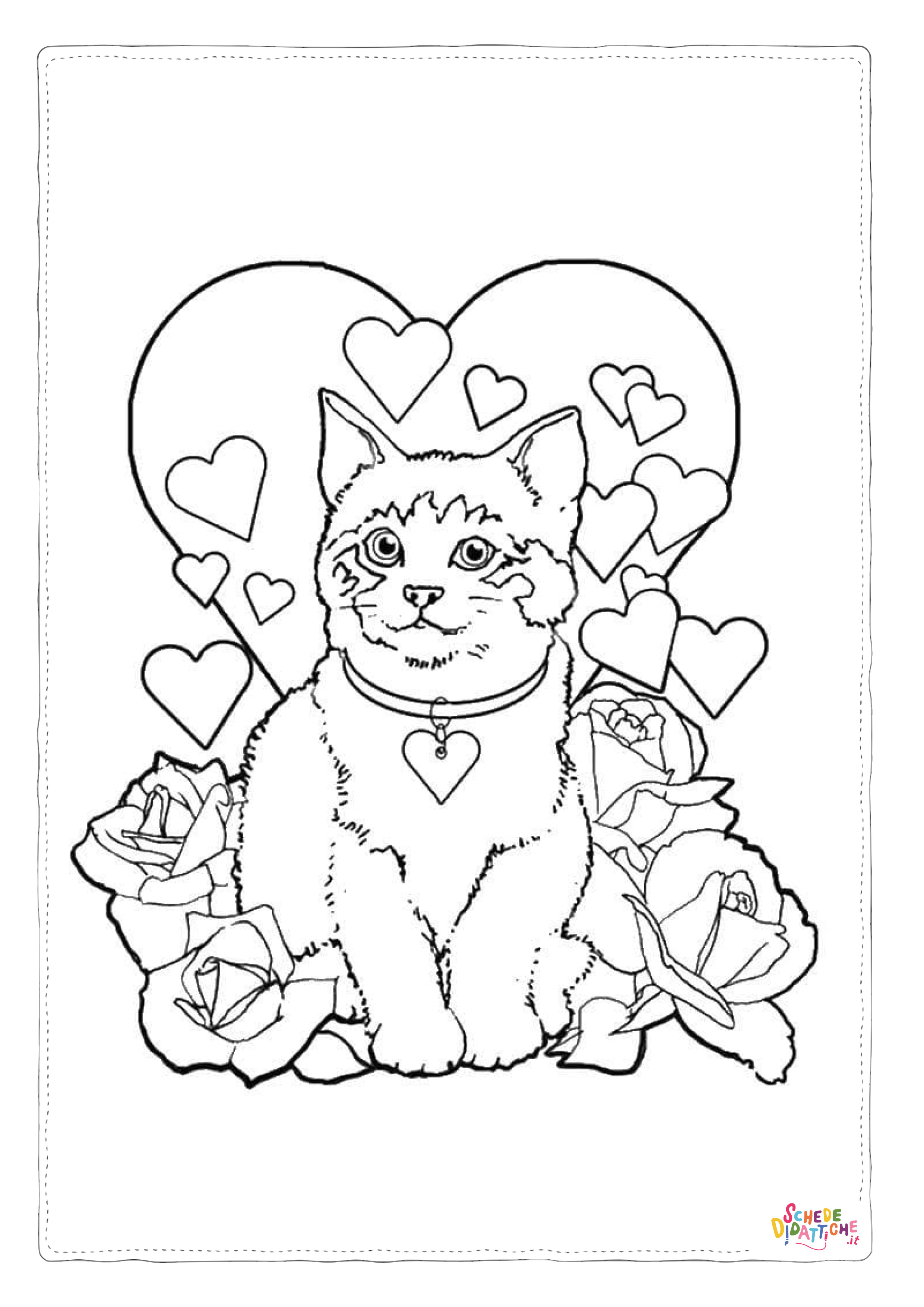 Disegno "Disegno di San Valentino da stampare e colorare 36" Disegno di San Valentino da stampare e colorare 36
