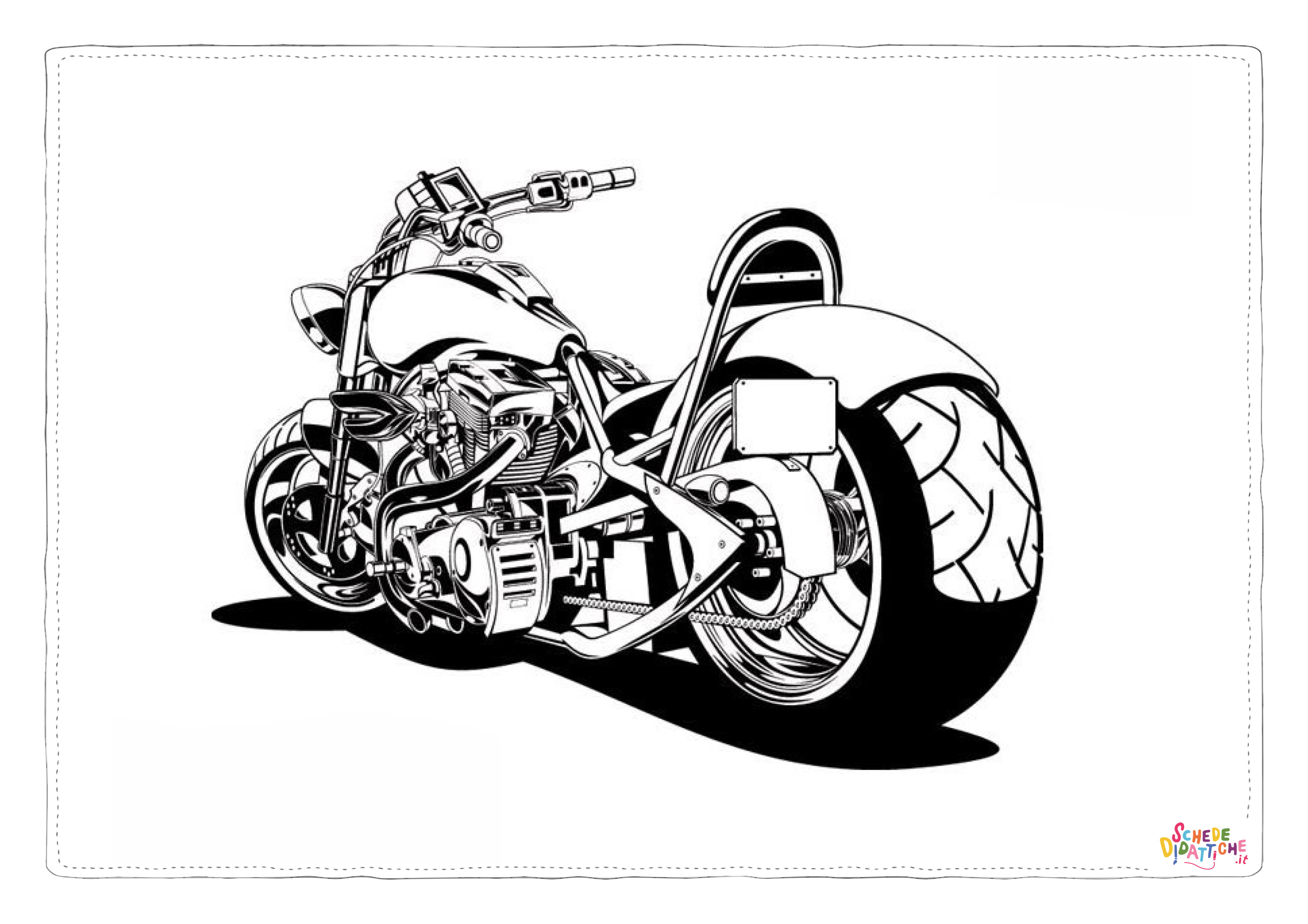 Disegno di moto da stampare e colorare 24