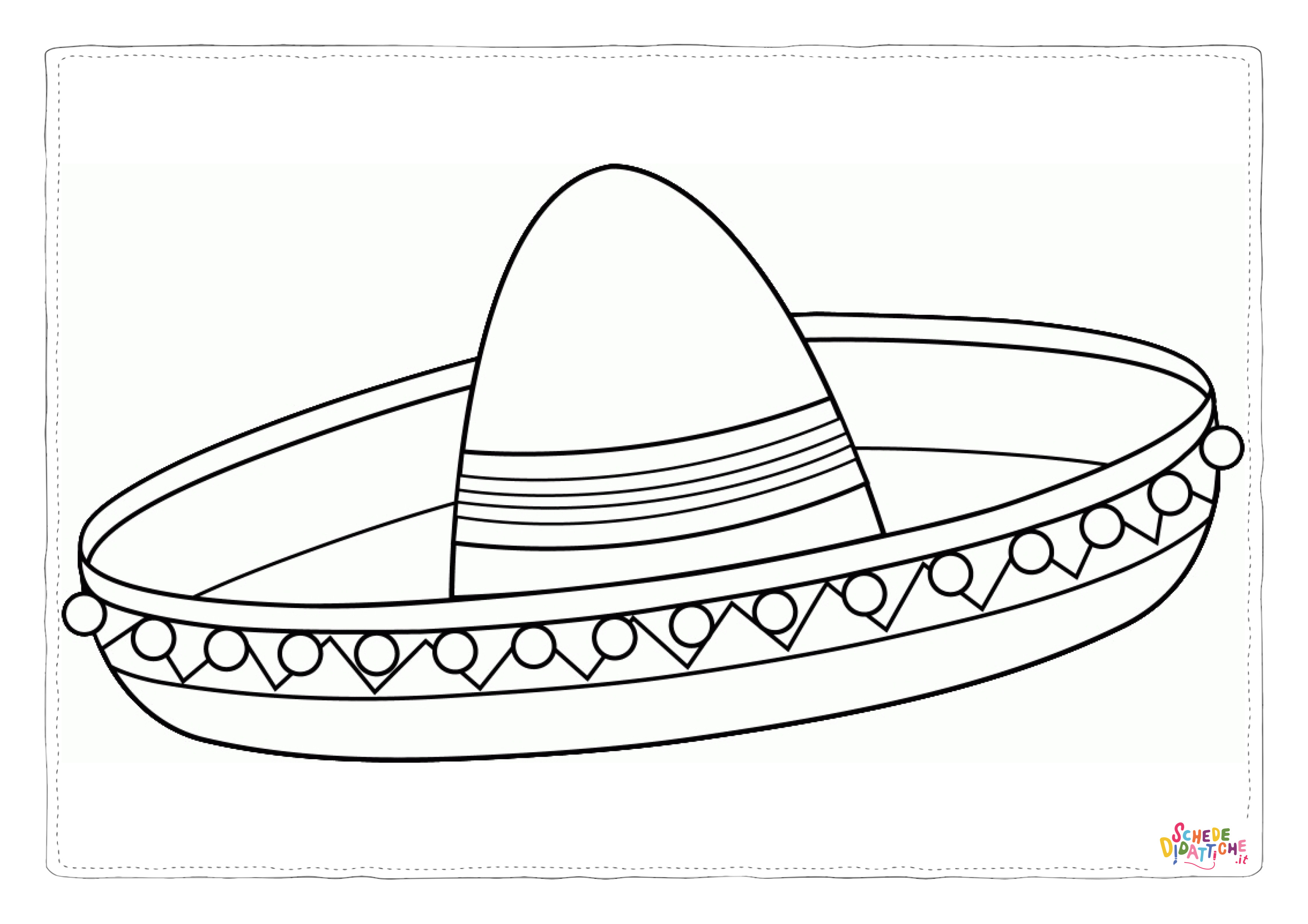 Disegno di cappello da stampare e colorare 6