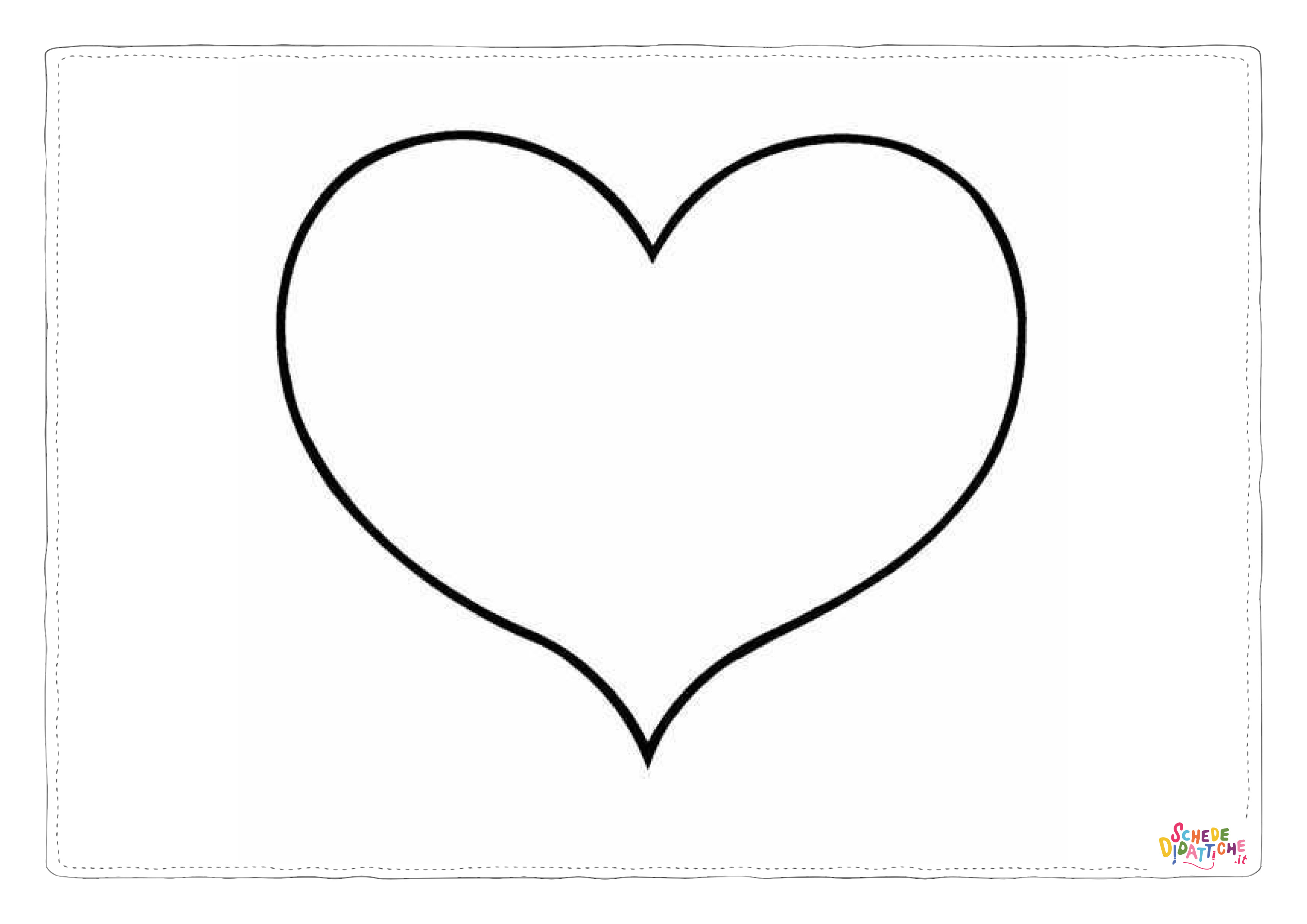 Disegno "Disegno di cuore da stampare e colorare 125" Disegno di cuore da stampare e colorare 125