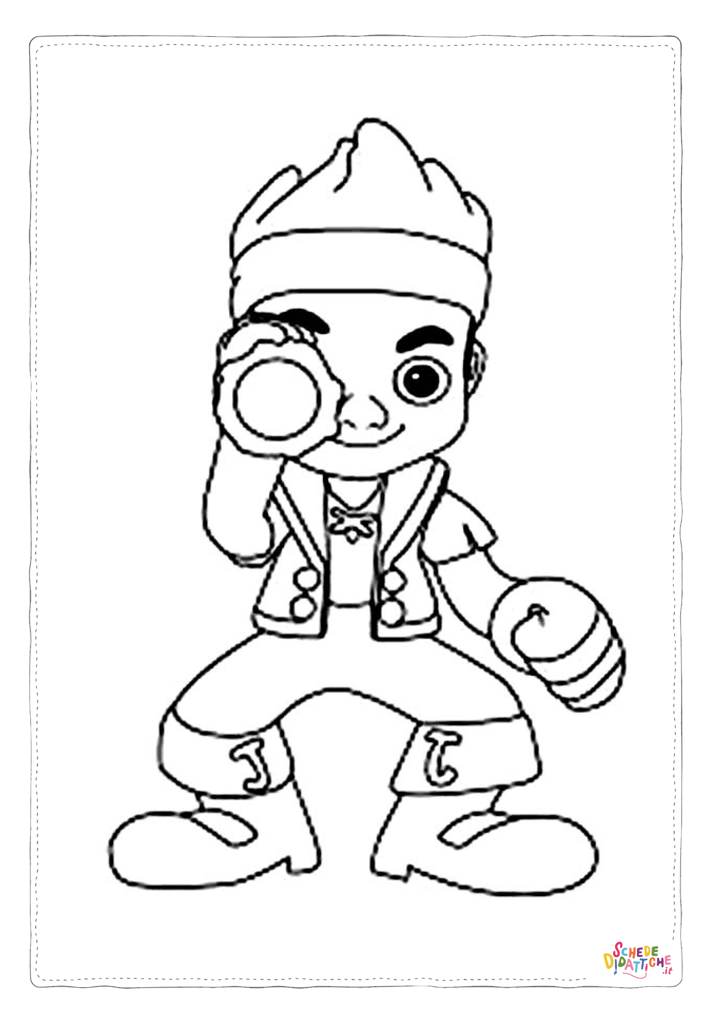 Disegno "Disegno di pirata da stampare e colorare 5" Disegno di pirata da stampare e colorare 5