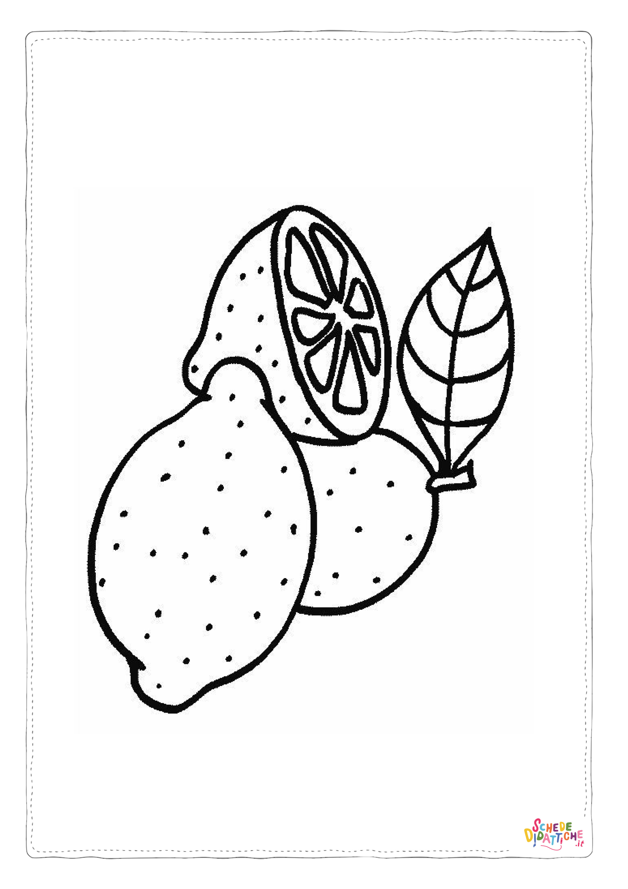 Disegno di limone da stampare e colorare 12