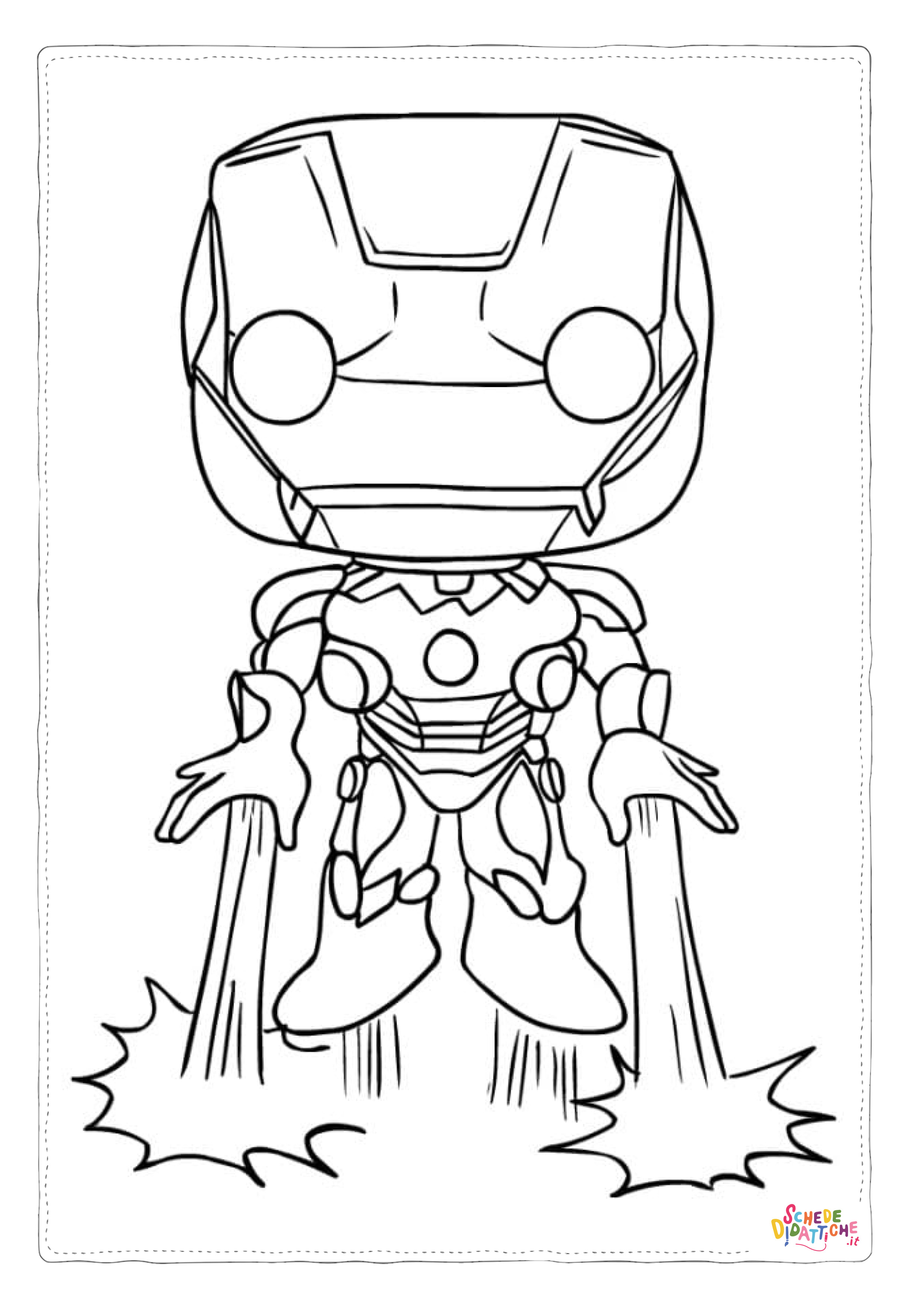 Disegno di Iron Man da stampare e colorare 6