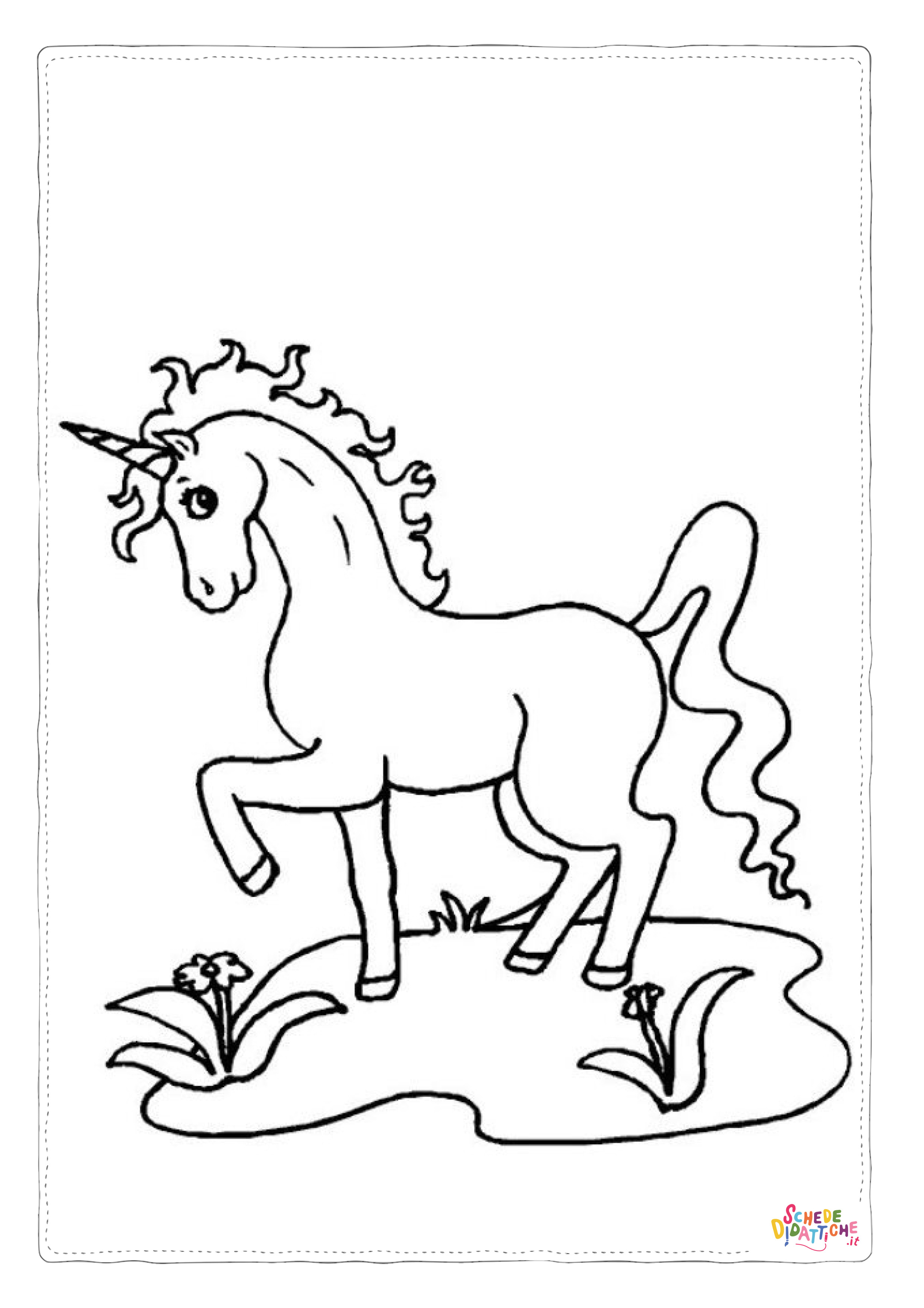 Disegno "Disegno di unicorno da stampare e colorare 134" Disegno di unicorno da stampare e colorare 134