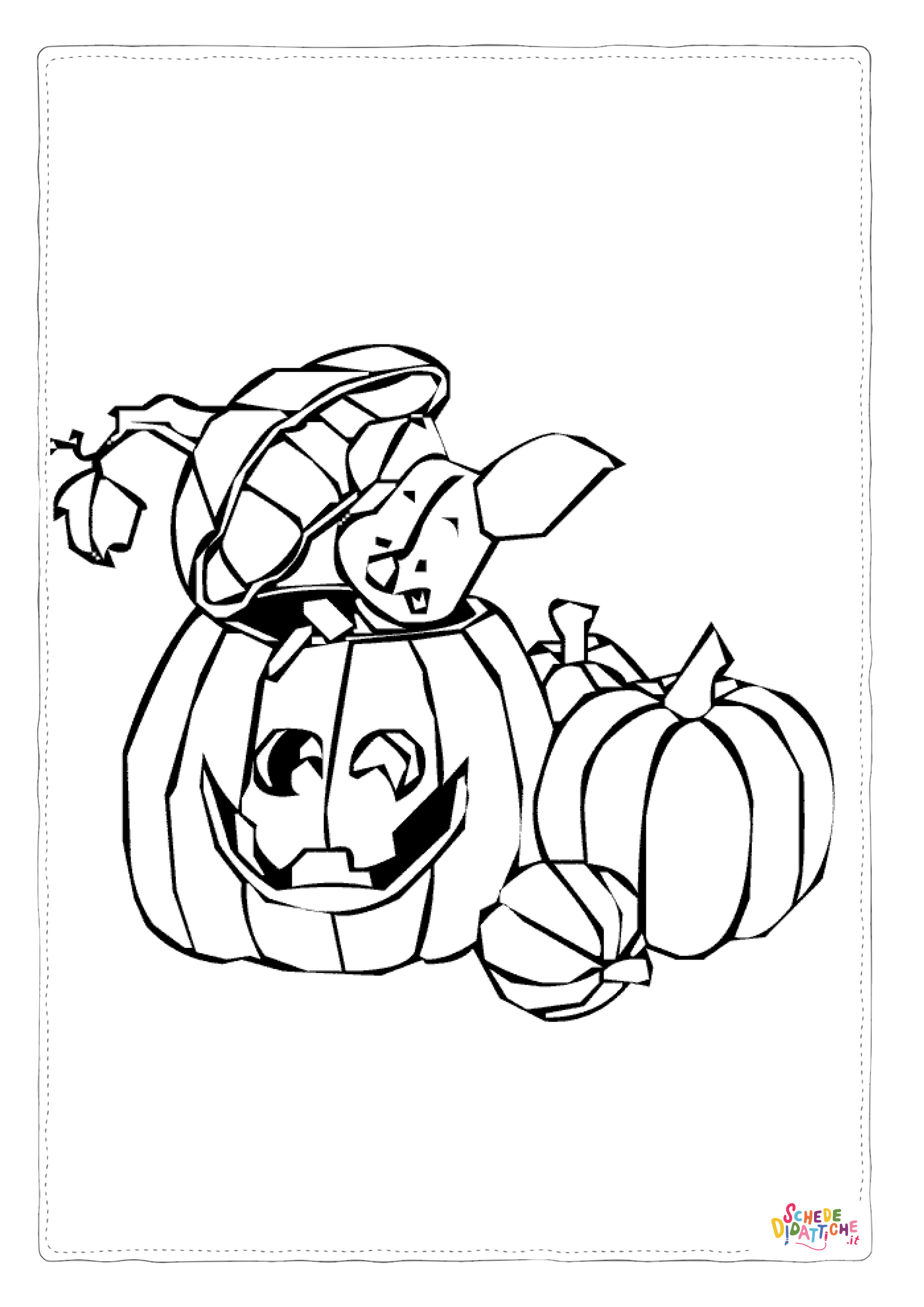 Disegno "Disegno di zucca di Halloween da stampare e colorare 69" Disegno di zucca di Halloween da stampare e colorare 69