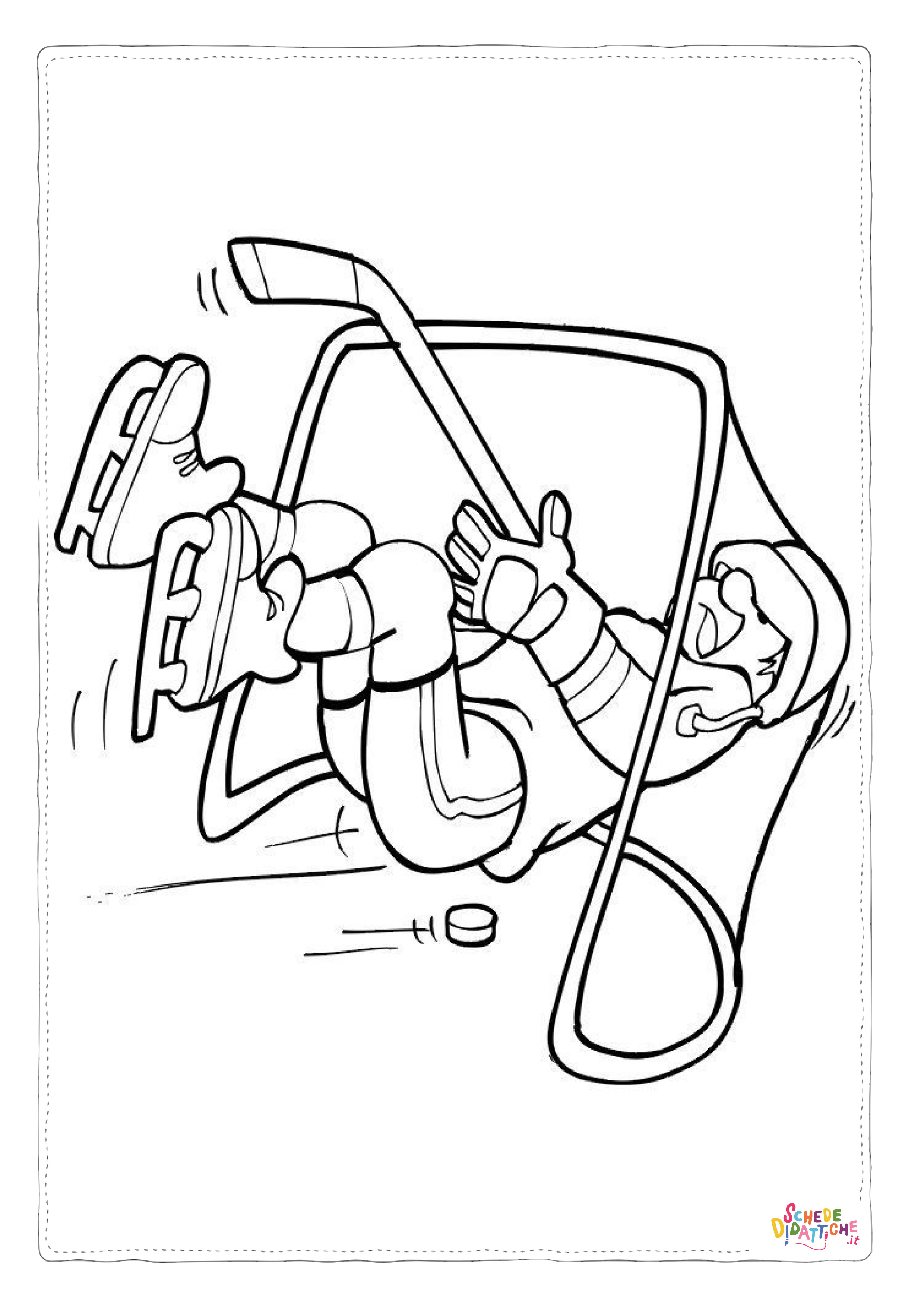Disegno di hockey da stampare e colorare 5