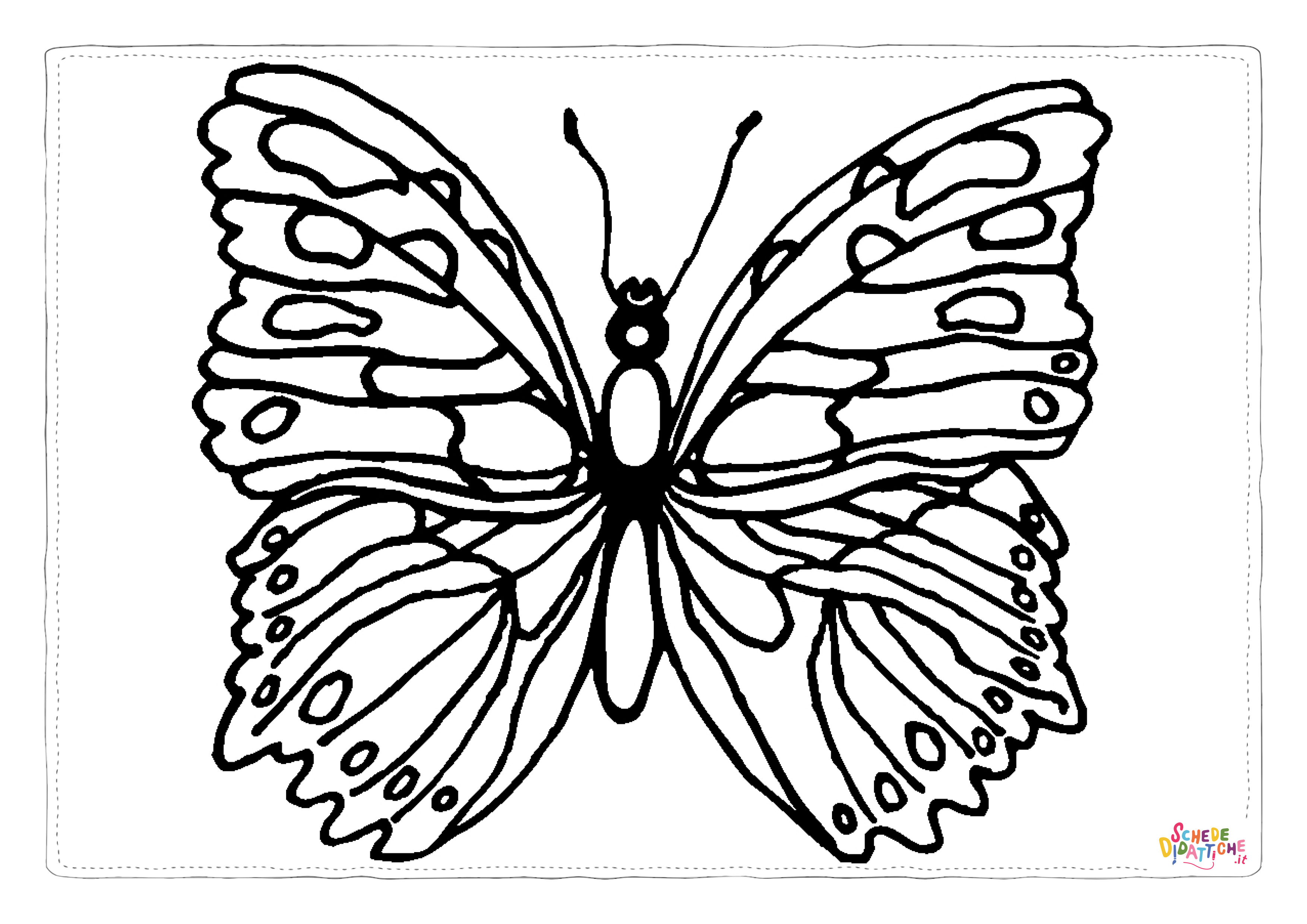 Disegno "Disegno di farfalla da stampare e colorare 227" Disegno di farfalla da stampare e colorare 227