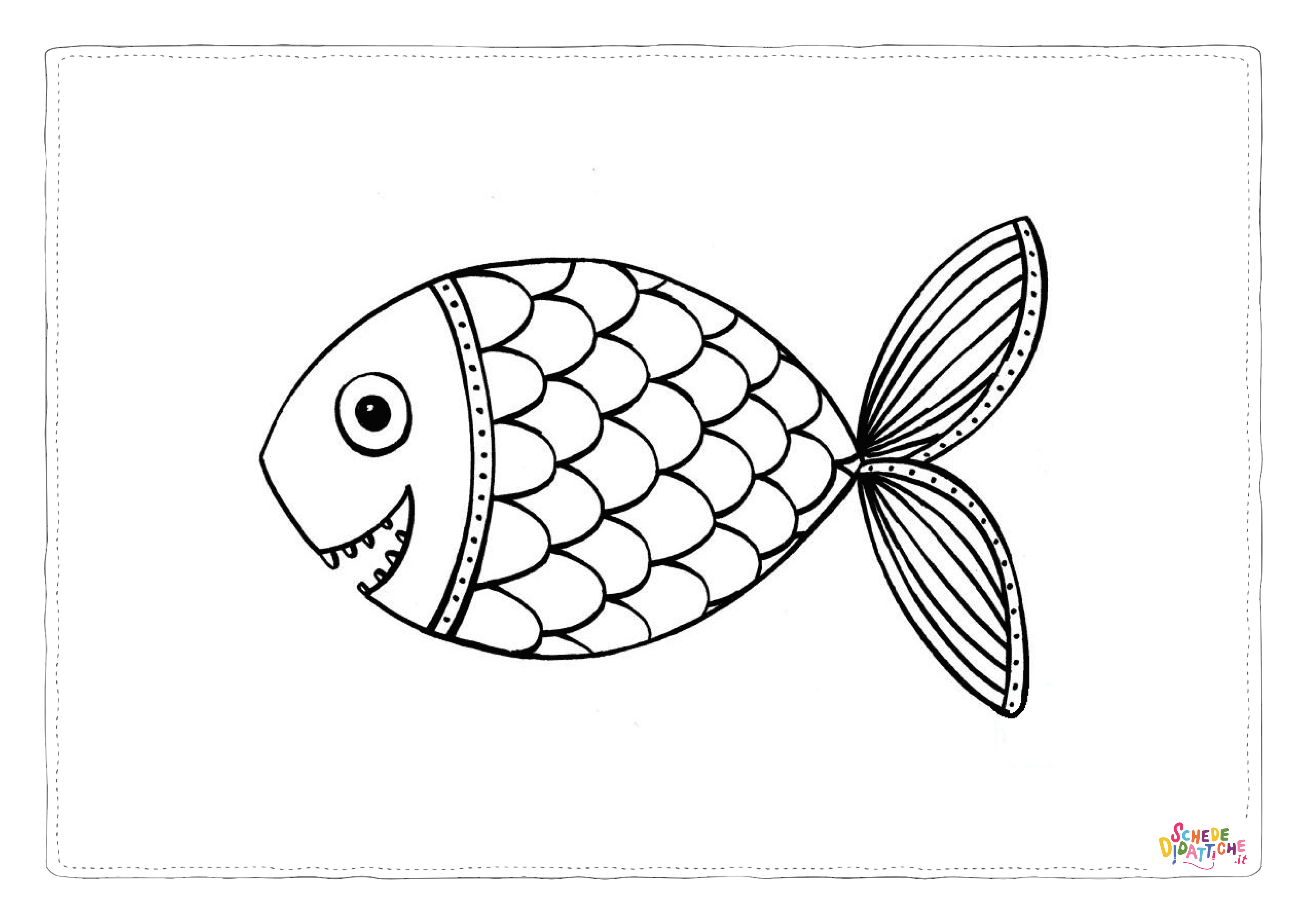 Disegno "Disegno di pesce da stampare e colorare 231" Disegno di pesce da stampare e colorare 231