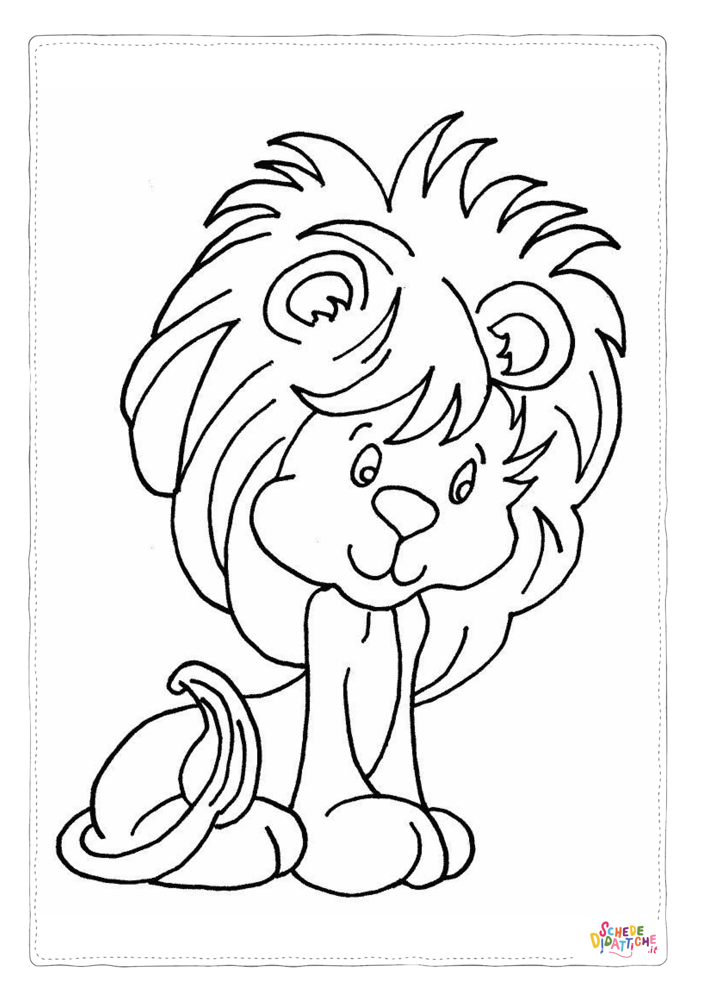 Disegno "Disegno di leone da stampare e colorare 115" Disegno di leone da stampare e colorare 115