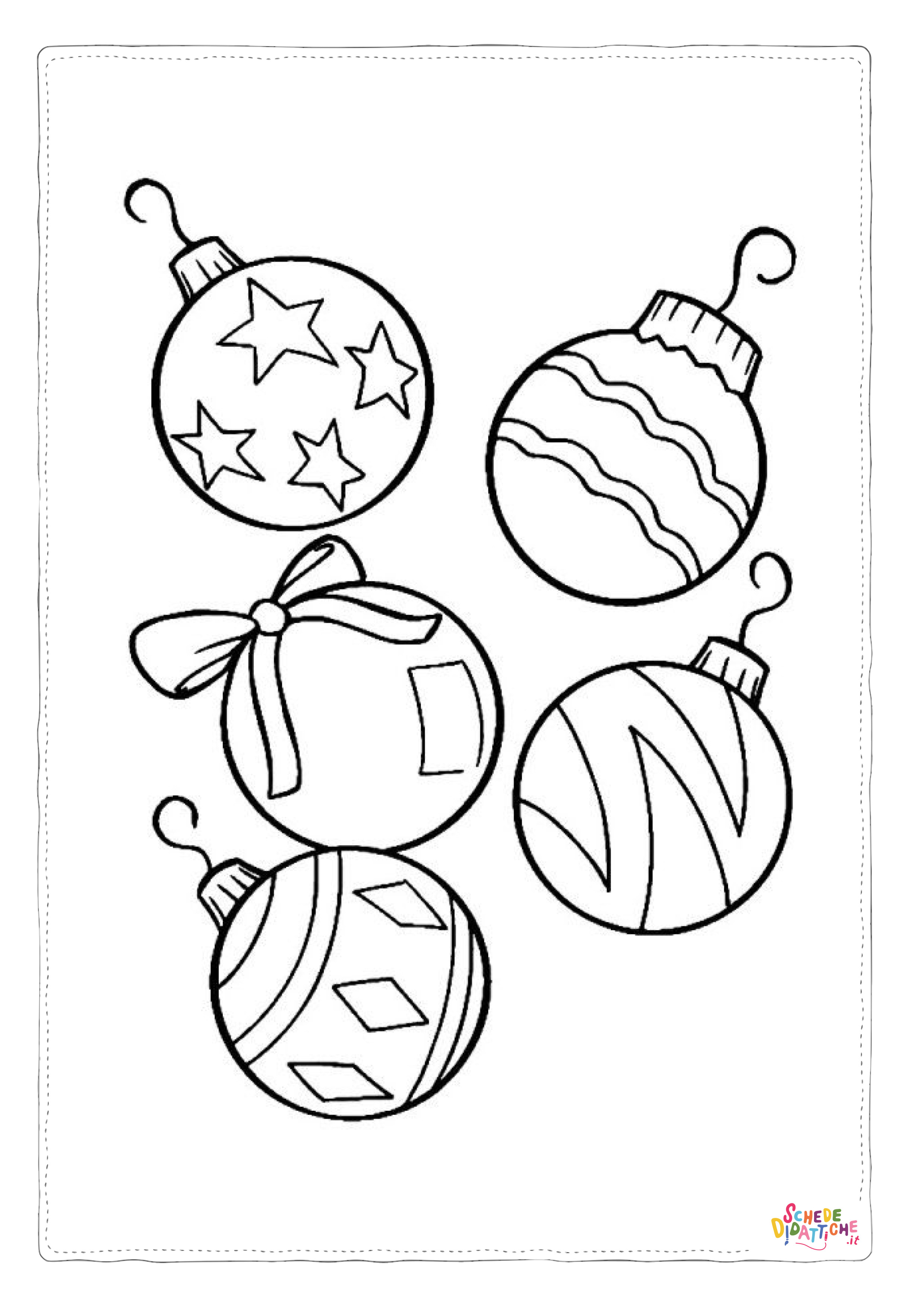 Disegno "Disegno di palla di Natale da stampare e colorare 48" Disegno di palla di Natale da stampare e colorare 48