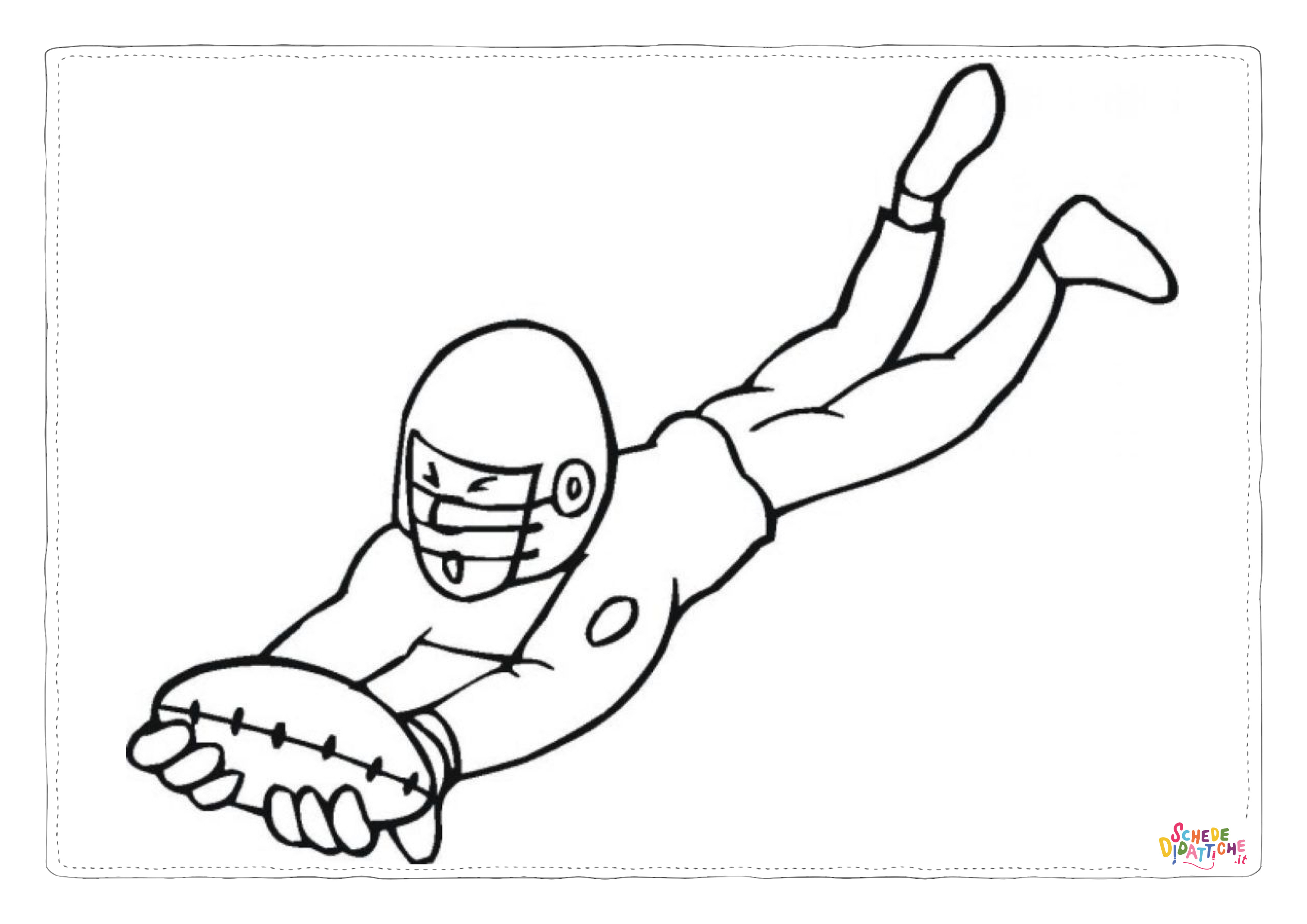 Disegno "Disegno di football americano da stampare e colorare 93" Disegno di football americano da stampare e colorare 93