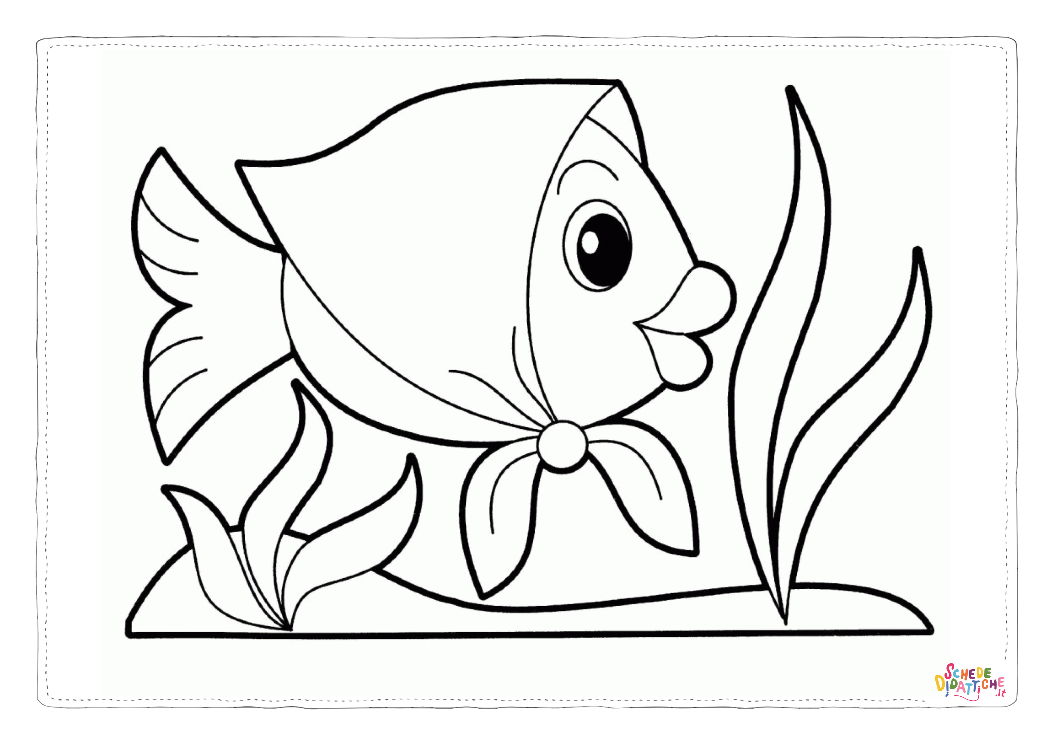 Disegno "Disegno di pesce da stampare e colorare 27" Disegno di pesce da stampare e colorare 27