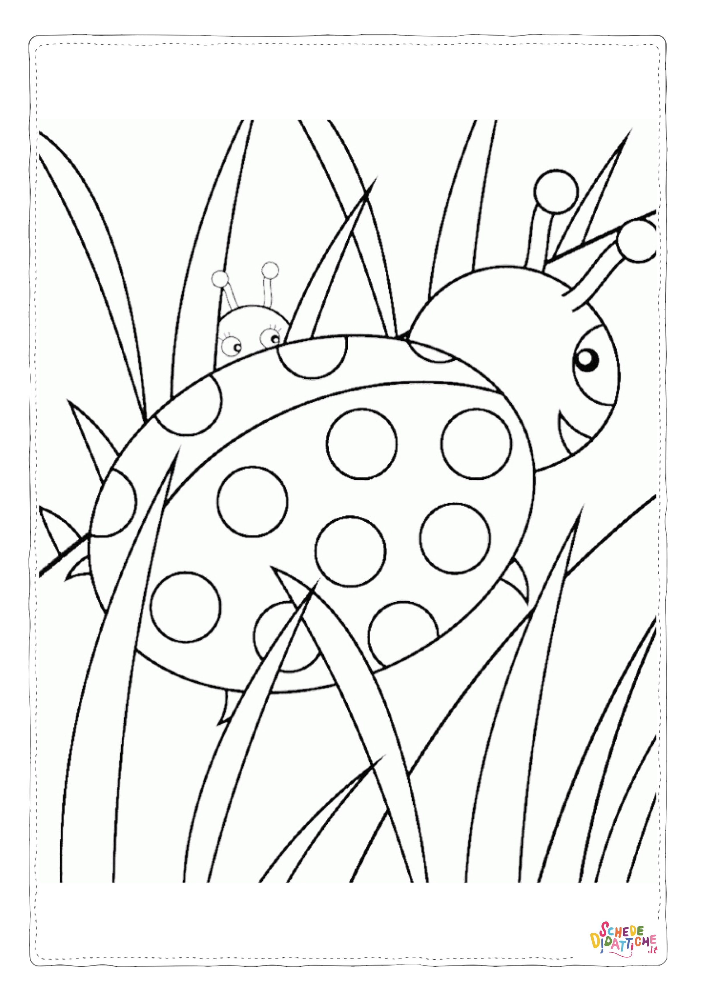 Disegno di coccinella da stampare e colorare 10