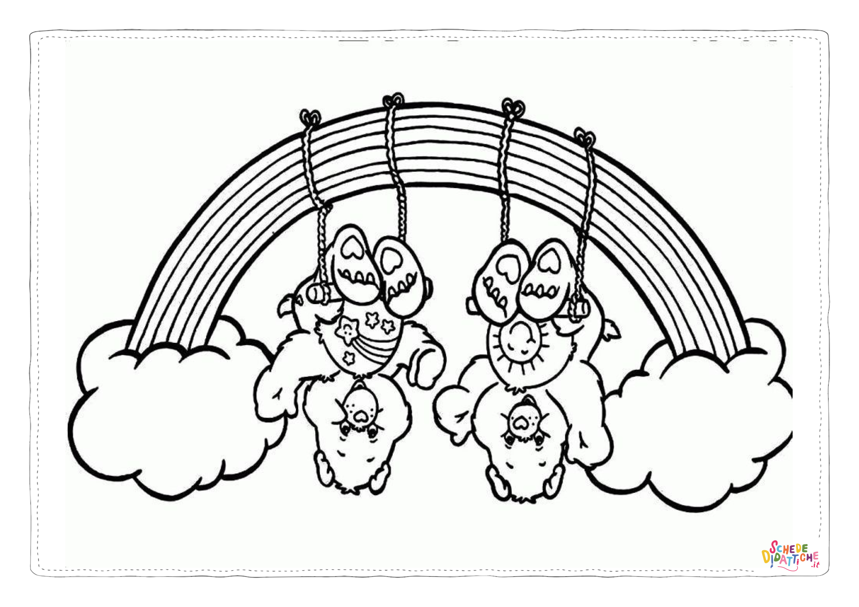 Disegno "Disegno di arcobaleno da stampare e colorare 94" Disegno di arcobaleno da stampare e colorare 94