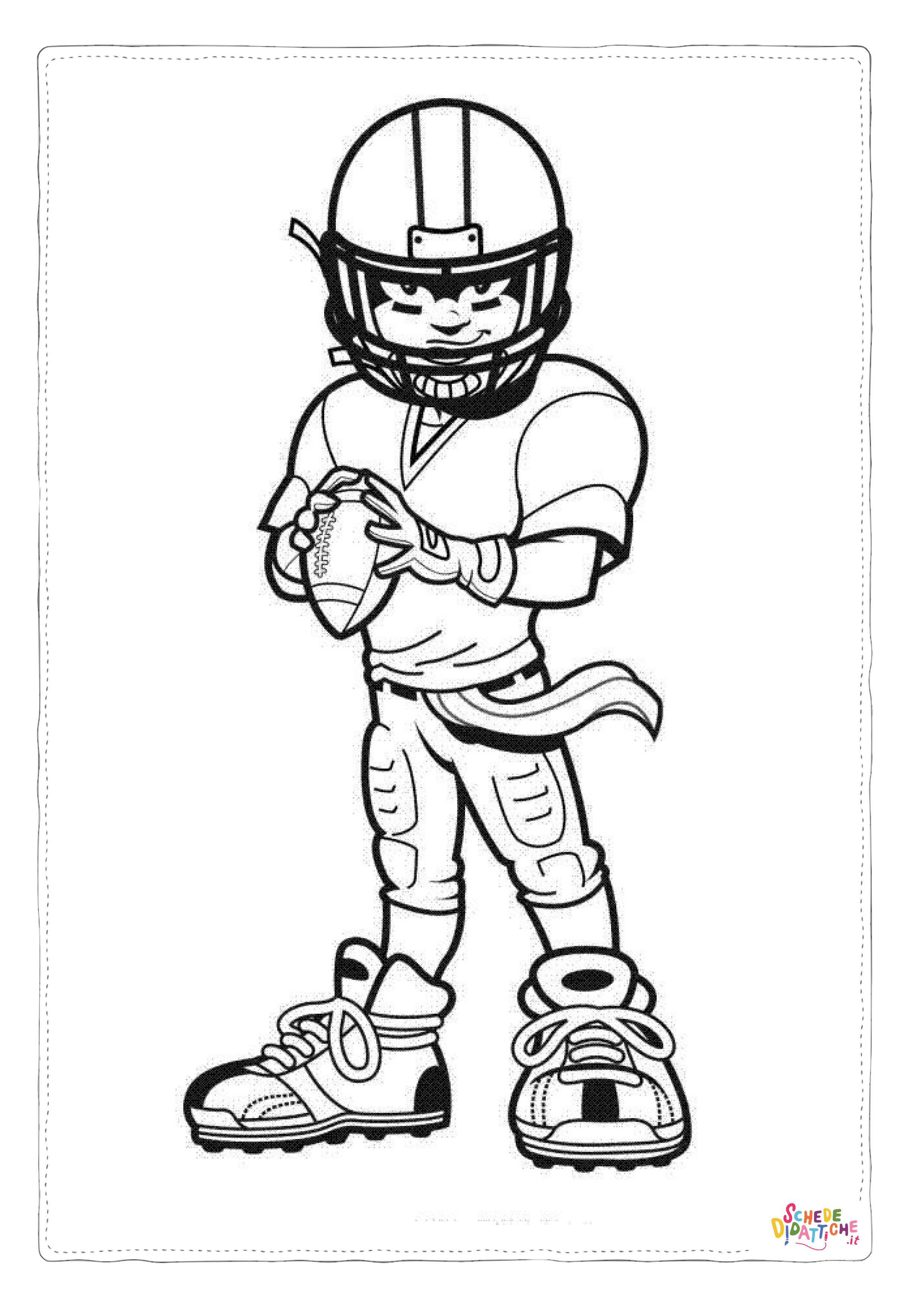Disegno "Disegno di football americano da stampare e colorare 71" Disegno di football americano da stampare e colorare 71