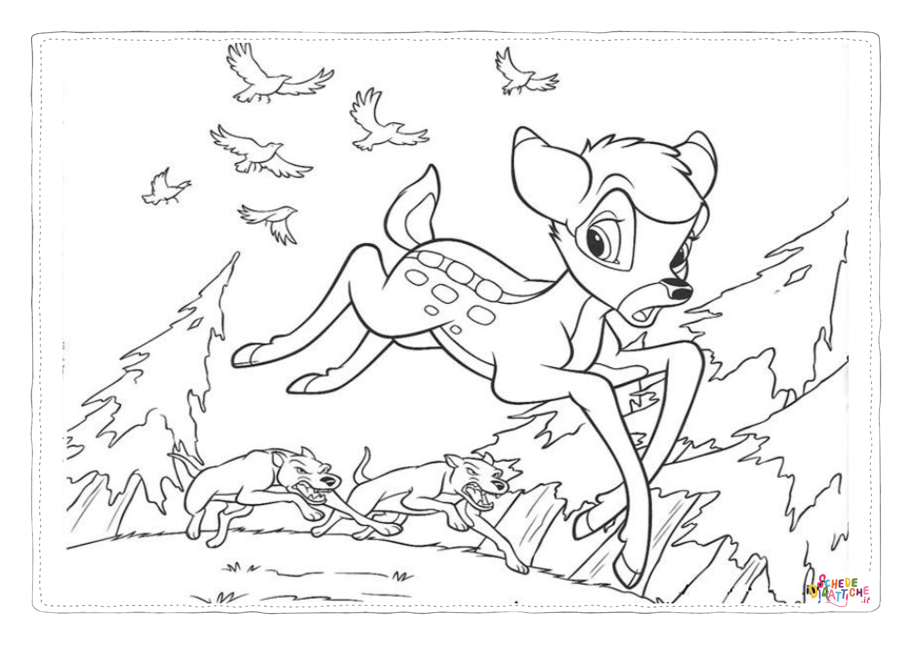 Disegno "Disegno di Bambi da stampare e colorare 25" Disegno di Bambi da stampare e colorare 25