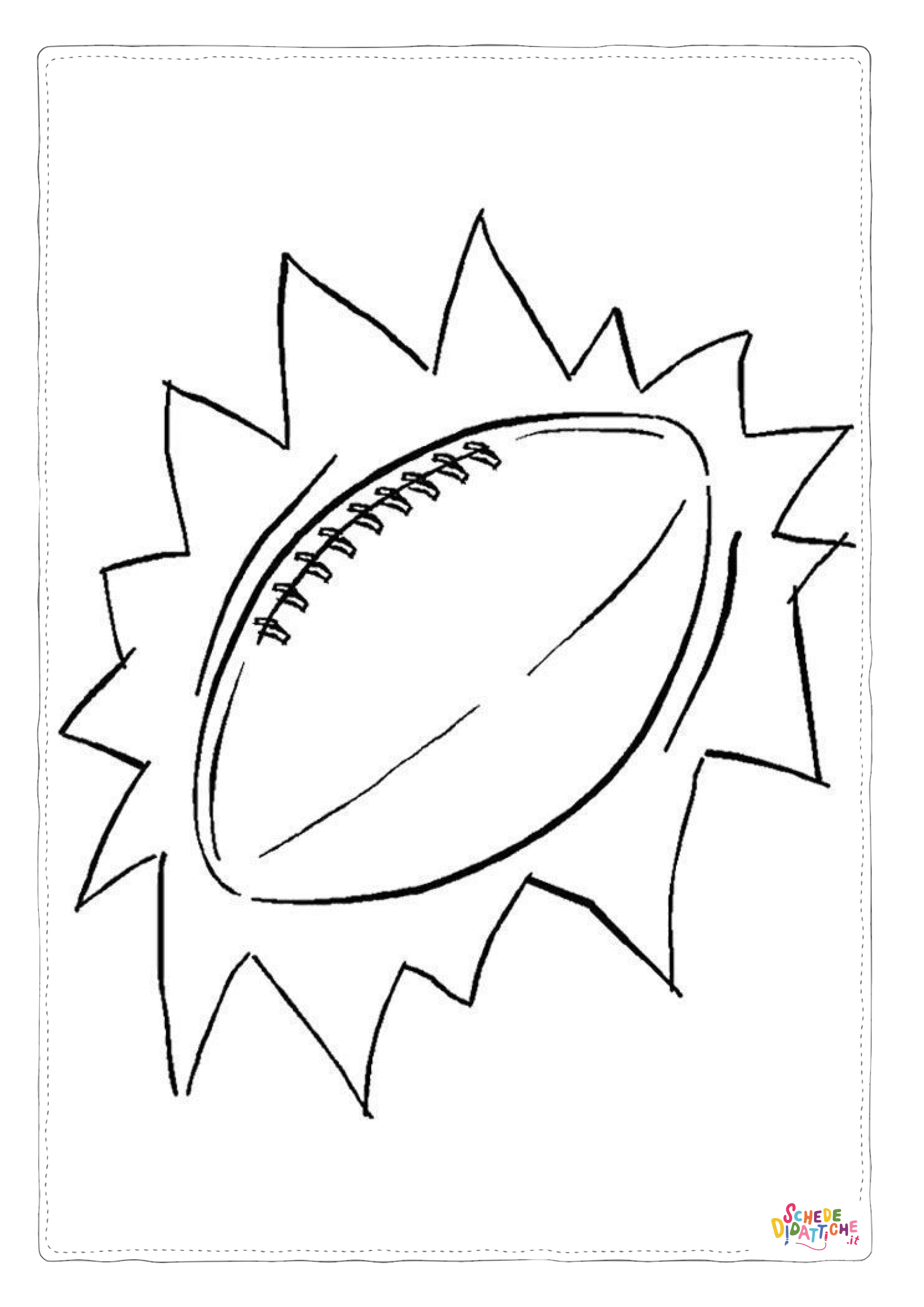 Disegno "Disegno di football americano da stampare e colorare 60" Disegno di football americano da stampare e colorare 60