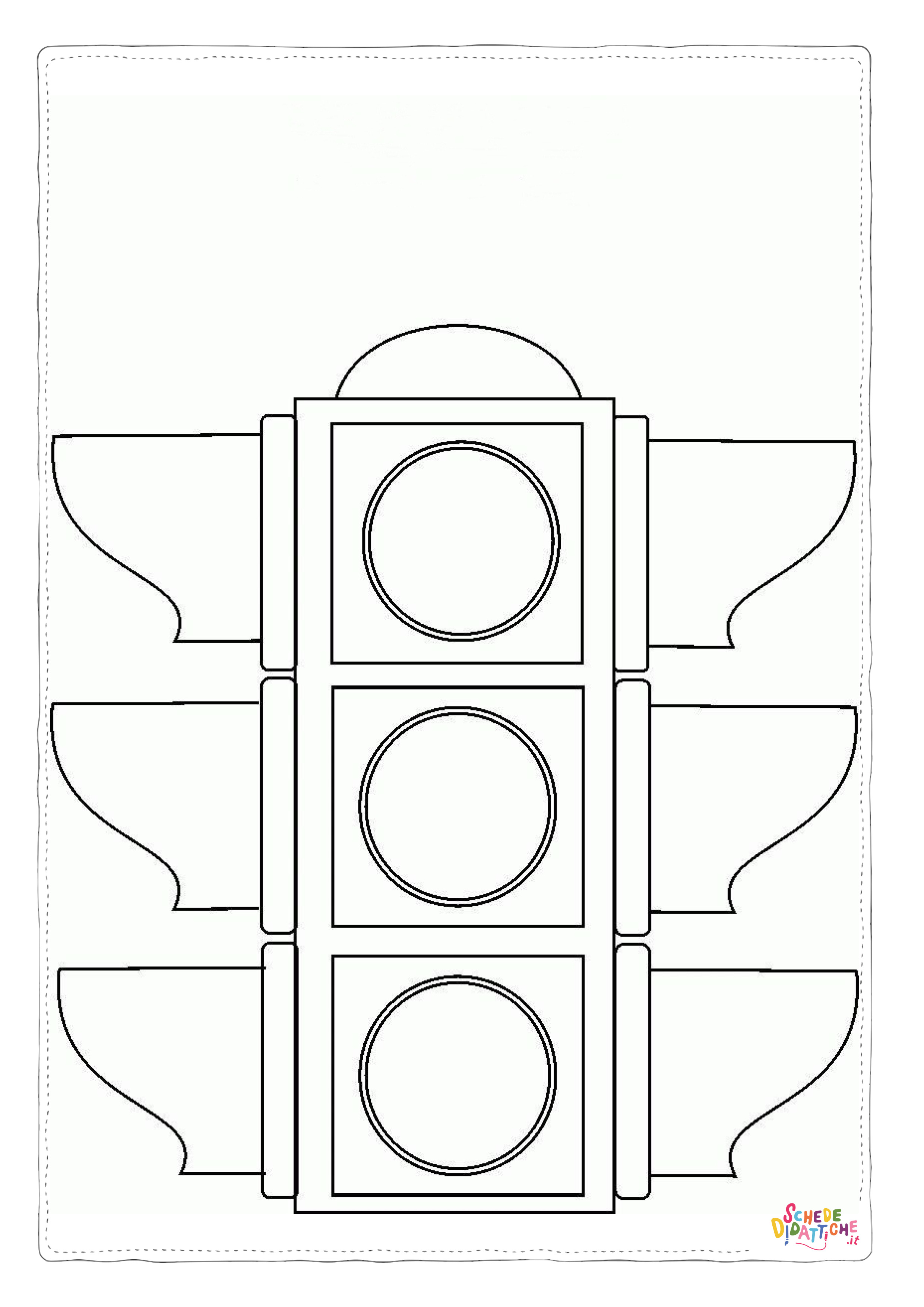 Disegno "Disegno di semaforo da stampare e colorare" Disegno di semaforo da stampare e colorare