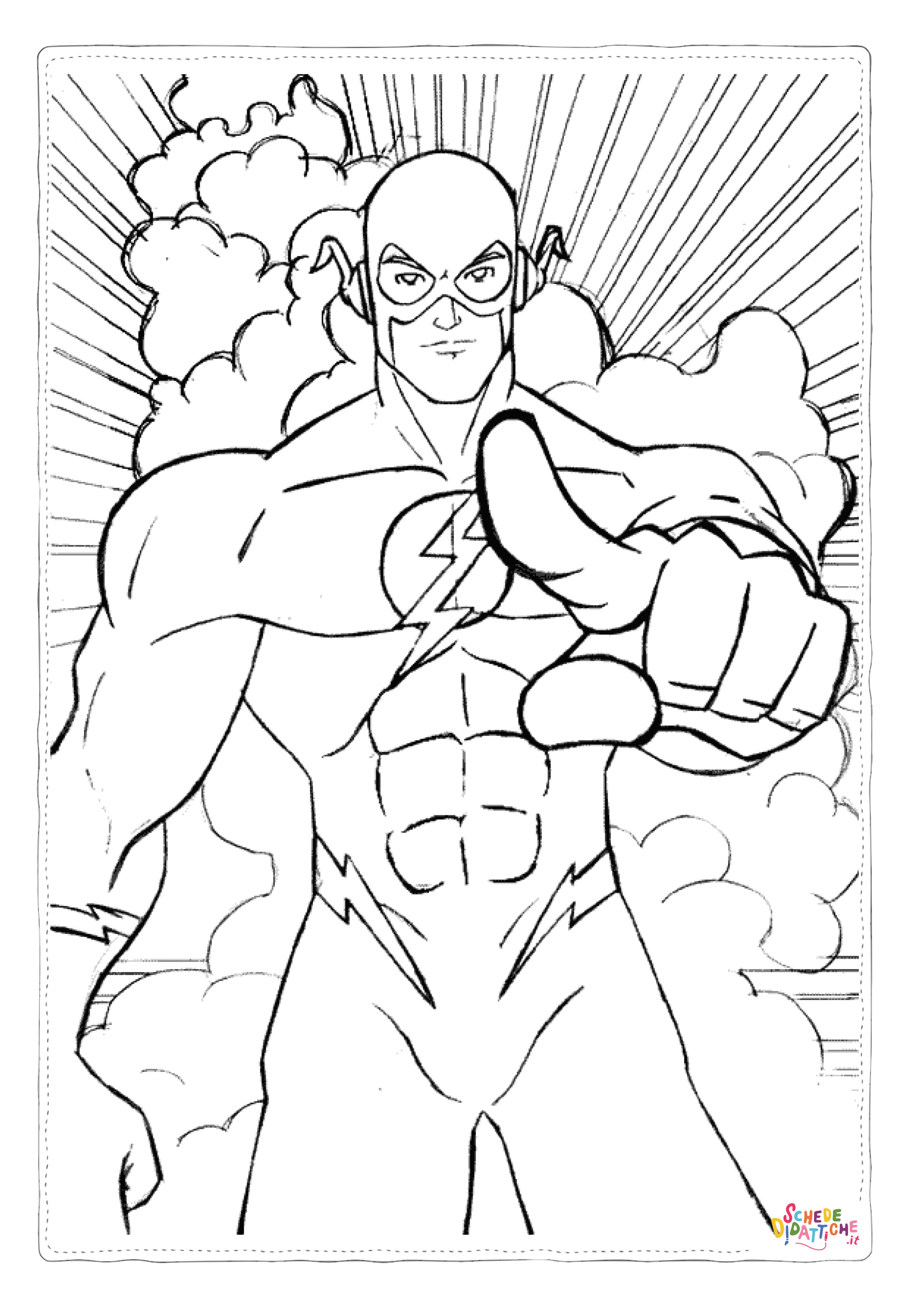 Disegno "Disegno di Flash da stampare e colorare 4" Disegno di Flash da stampare e colorare 4