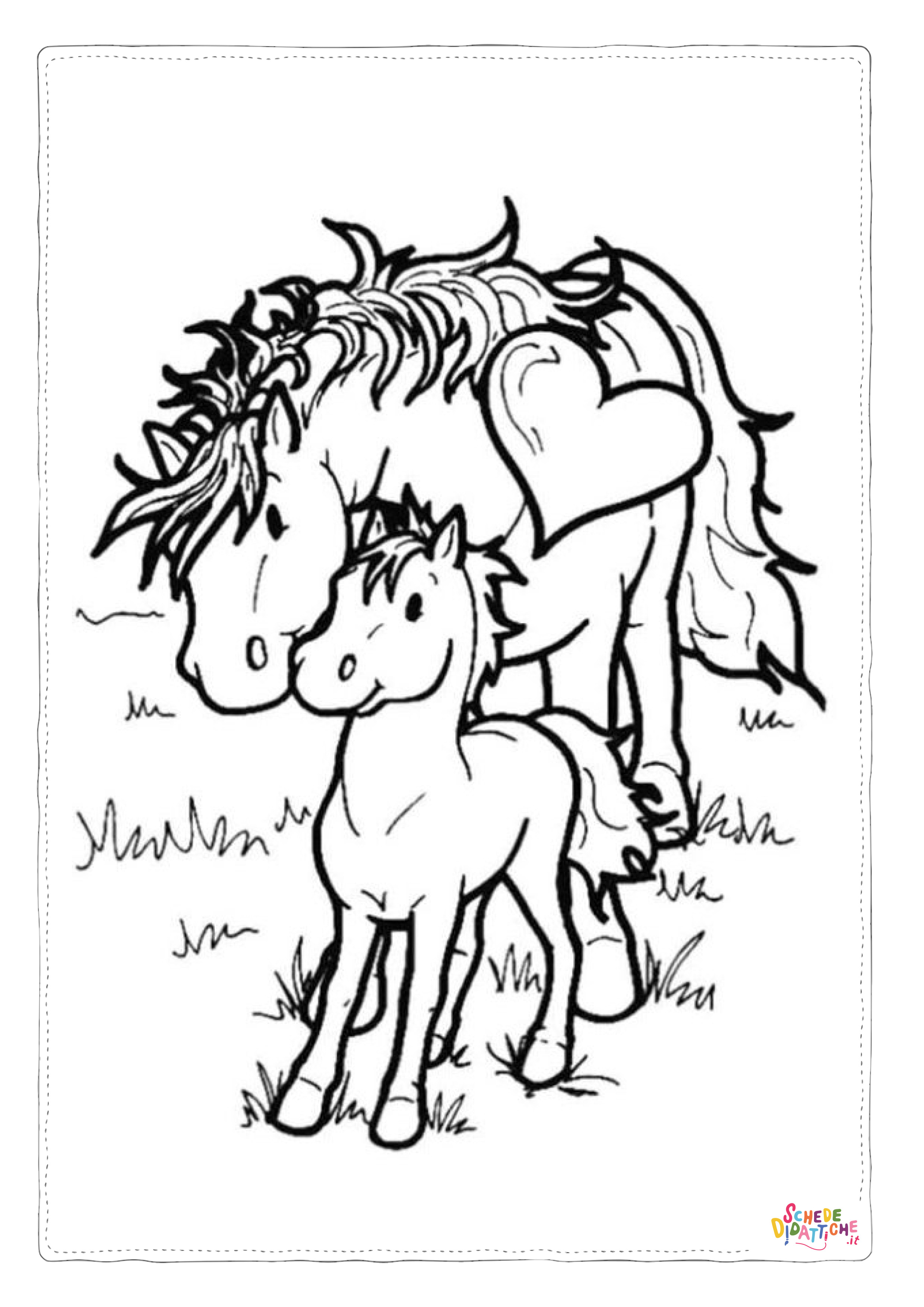 Disegno "Disegno di cavallo da stampare e colorare 111" Disegno di cavallo da stampare e colorare 111