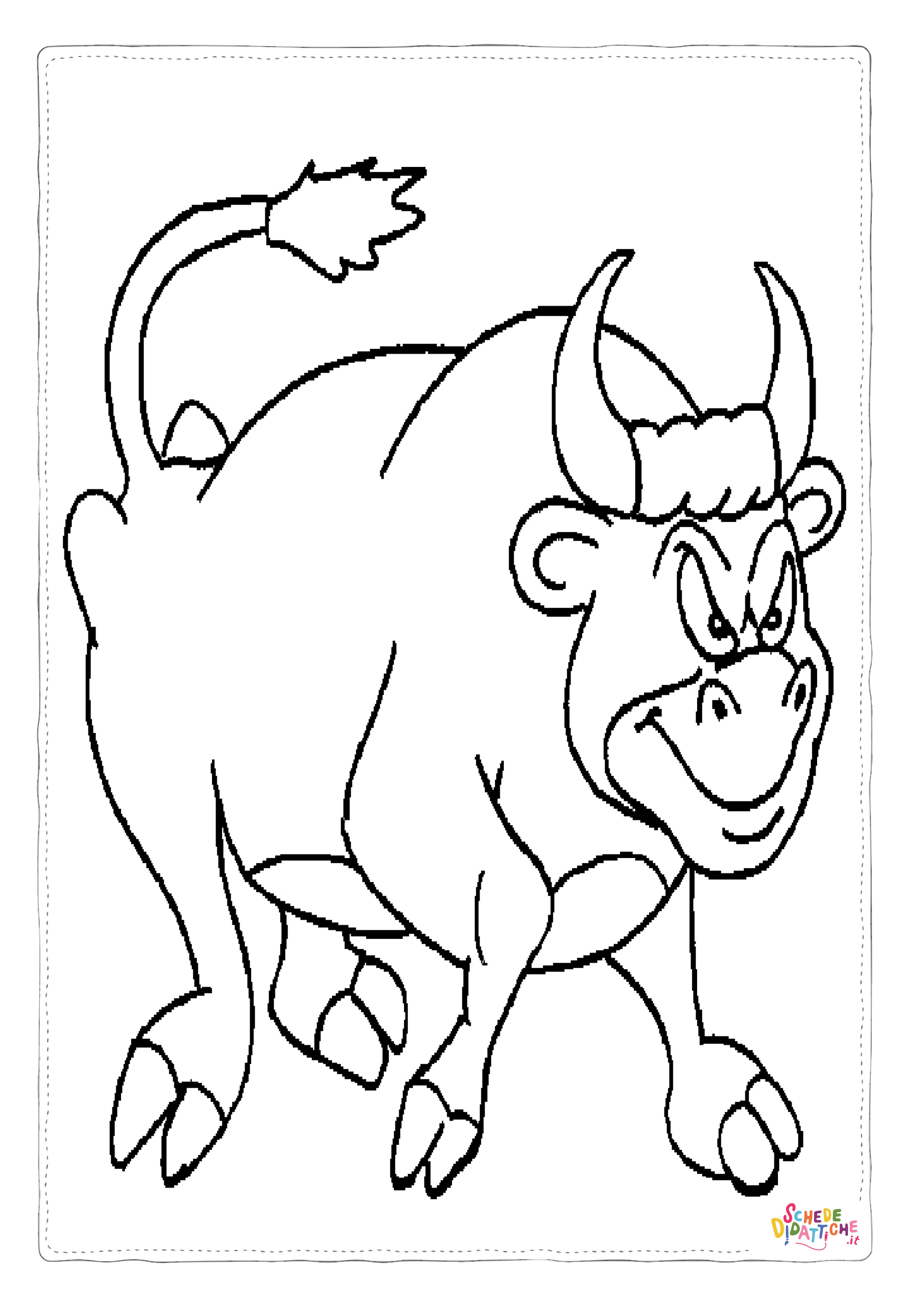 Disegno "Disegno di toro da stampare e colorare 11" Disegno di toro da stampare e colorare 11