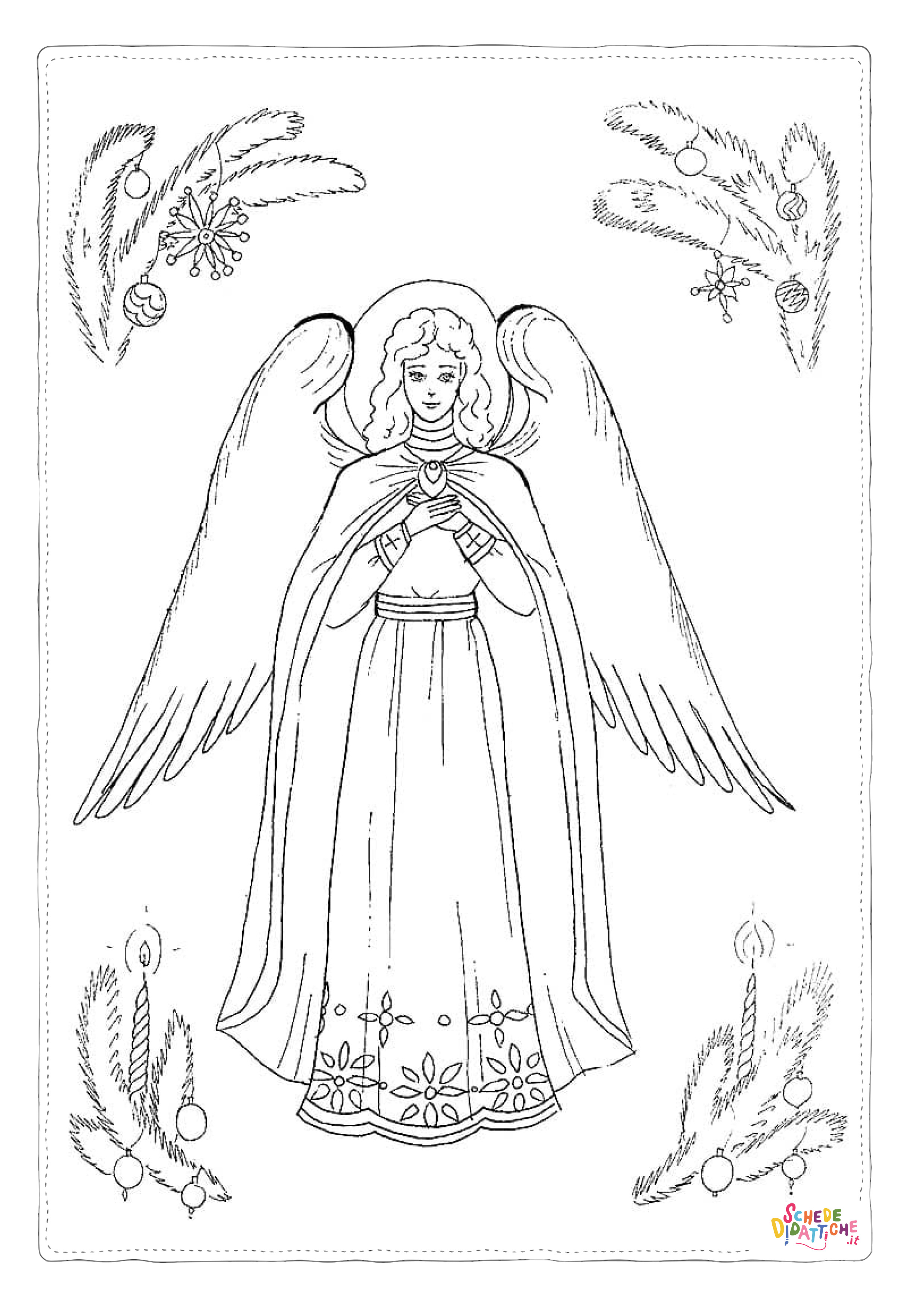 Disegno di angelo da stampare e colorare 29