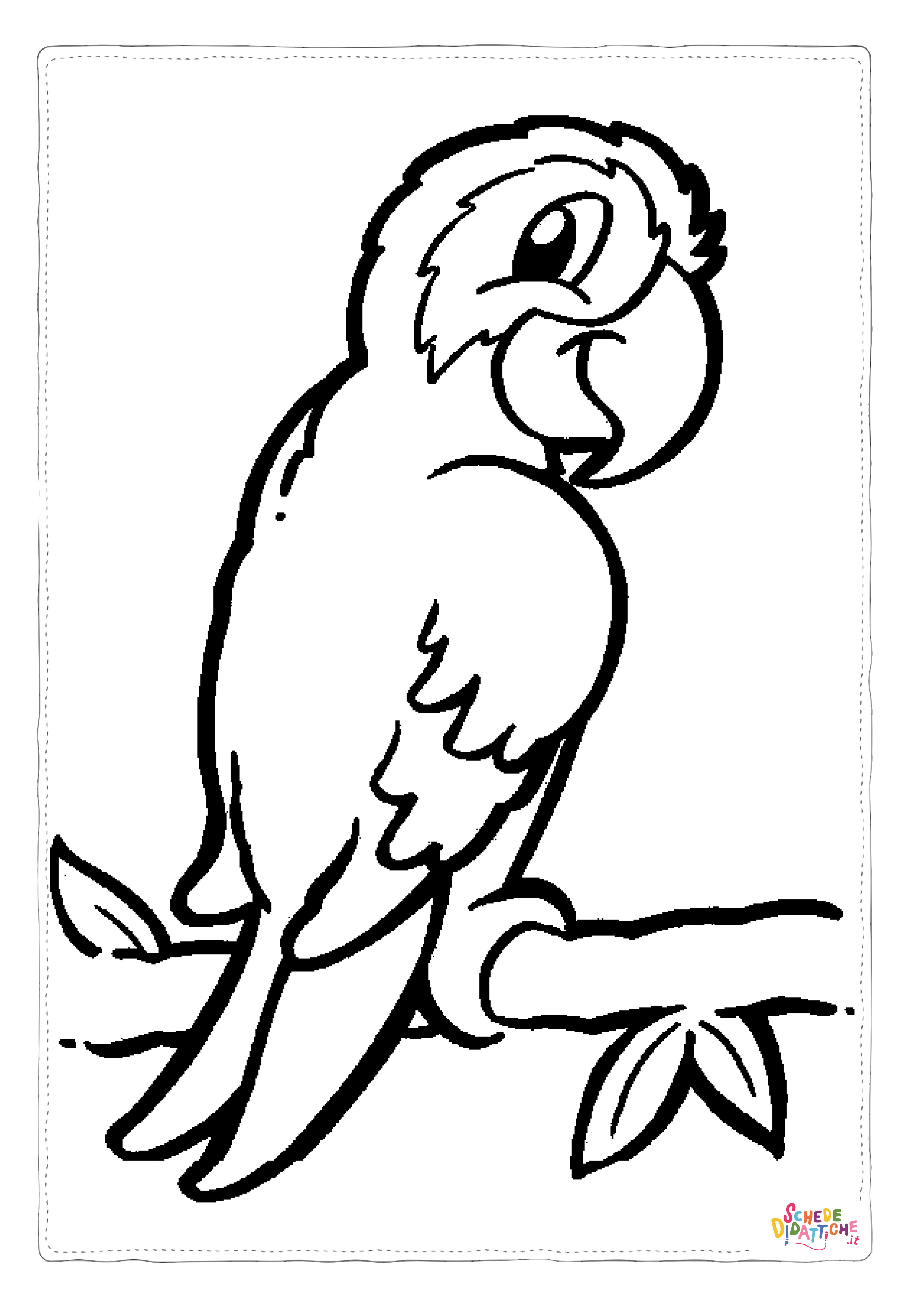 Disegno di pappagallo da stampare e colorare 32