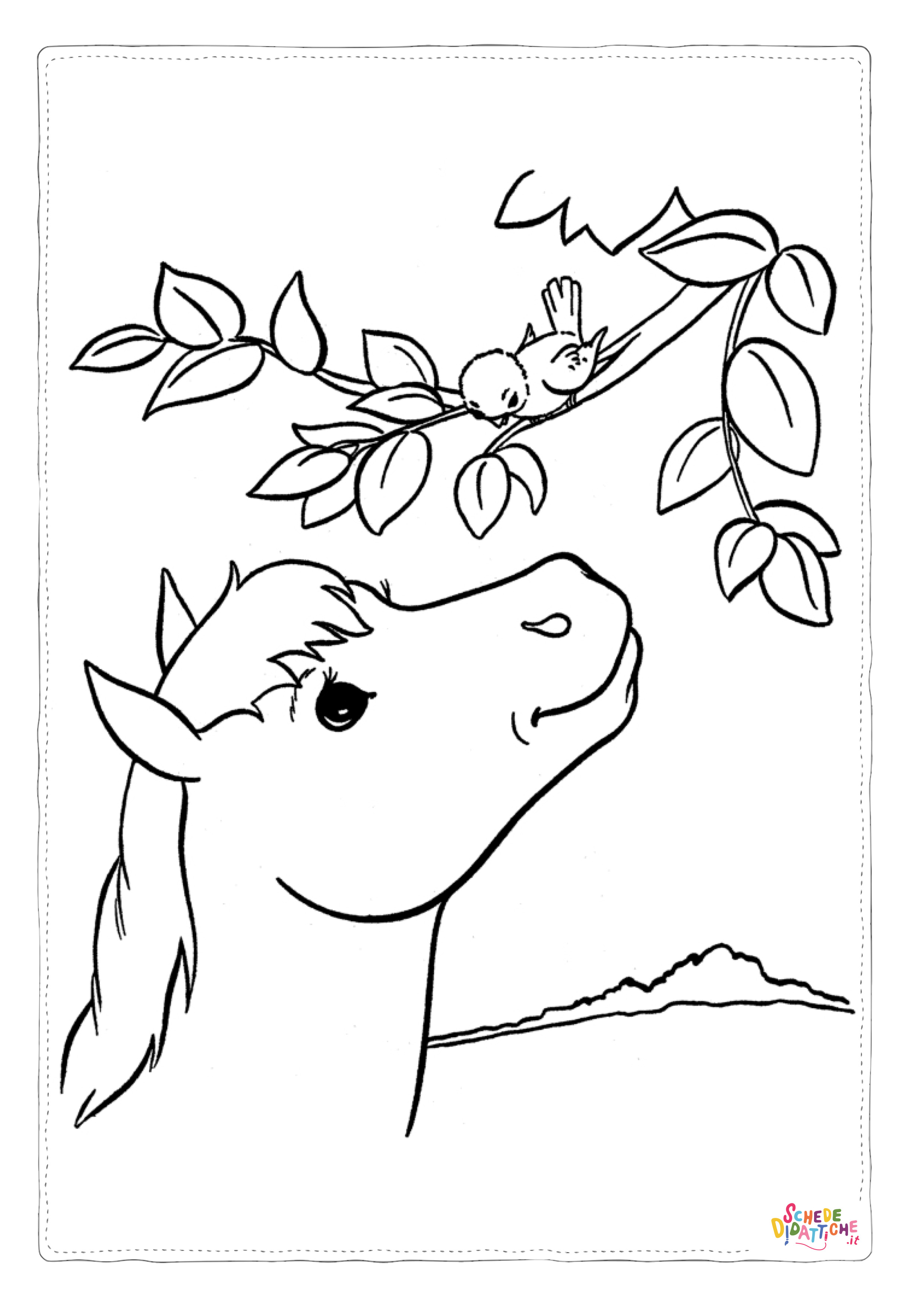 Disegno "Disegno di cavallo da stampare e colorare 35" Disegno di cavallo da stampare e colorare 35