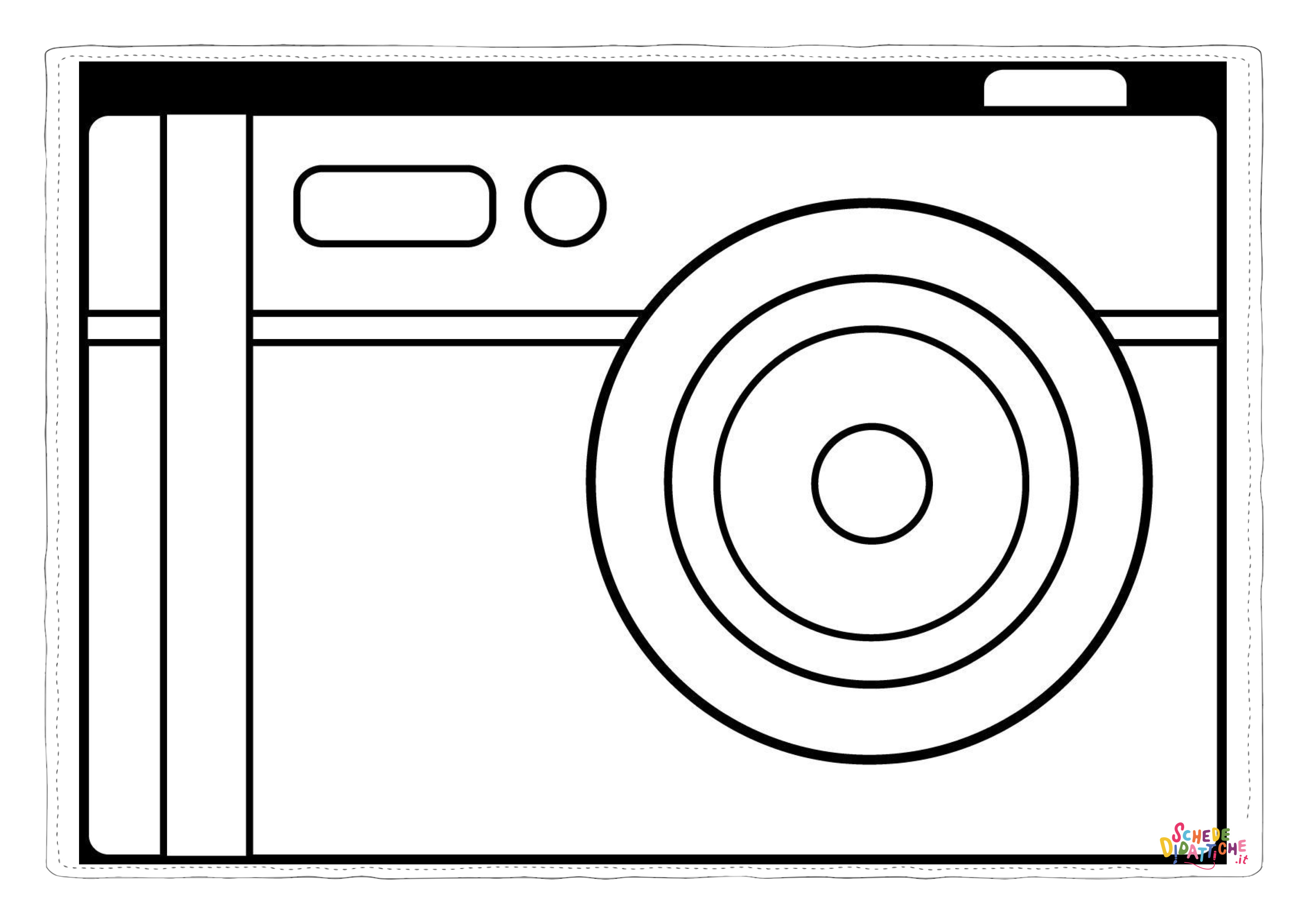 Disegno "Disegno di fotocamera da stampare e colorare 1" Disegno di fotocamera da stampare e colorare 1