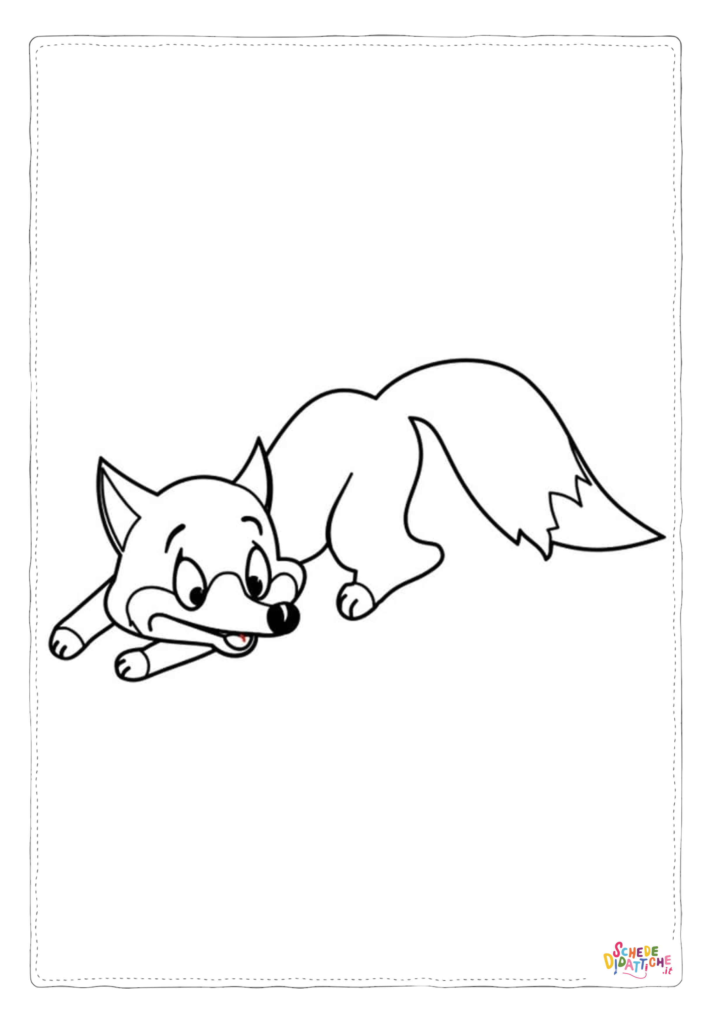Disegno "Disegno di volpe da stampare e colorare 85" Disegno di volpe da stampare e colorare 85