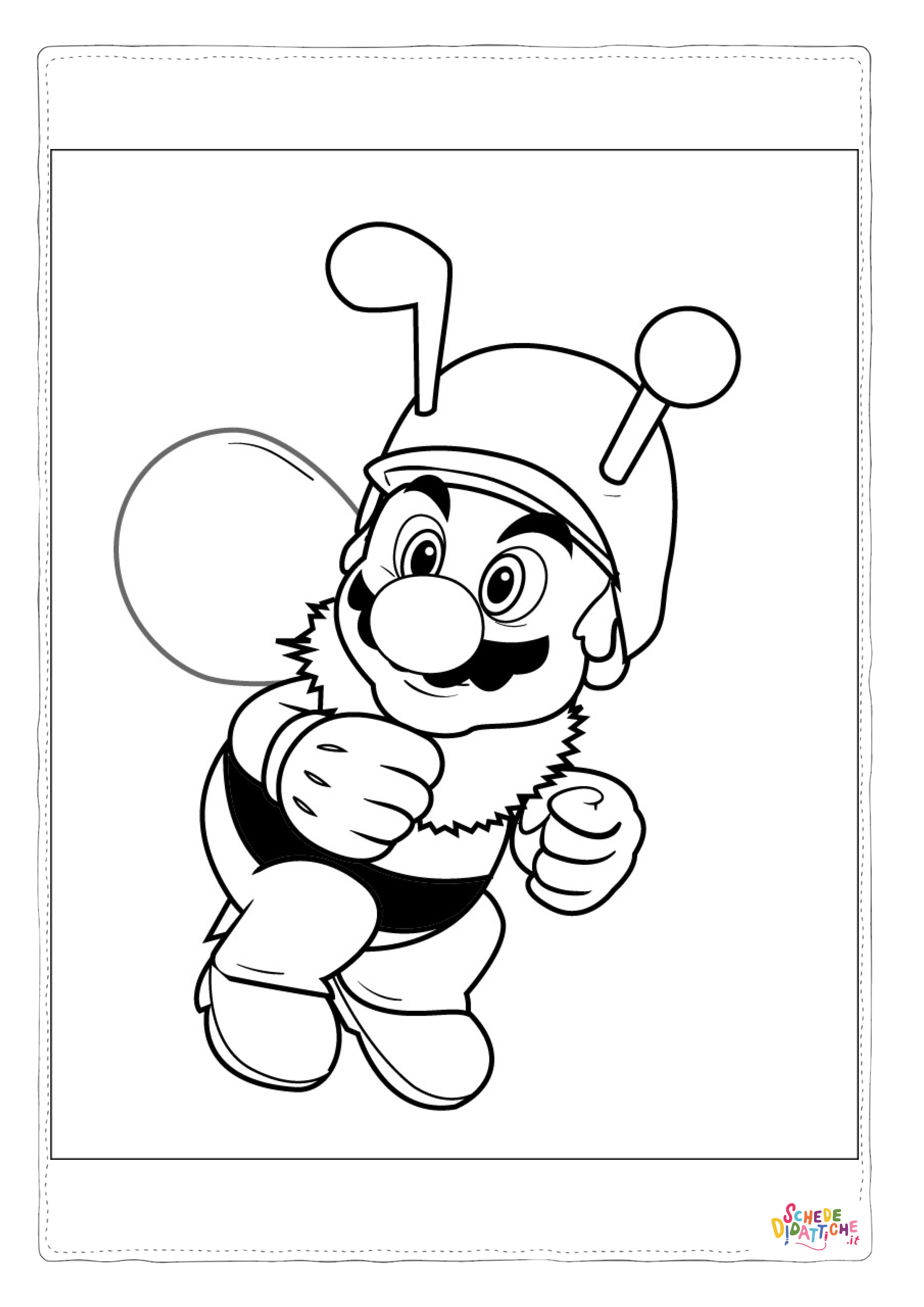 Disegno "Disegno di Super Mario da stampare e colorare 102" Disegno di Super Mario da stampare e colorare 102