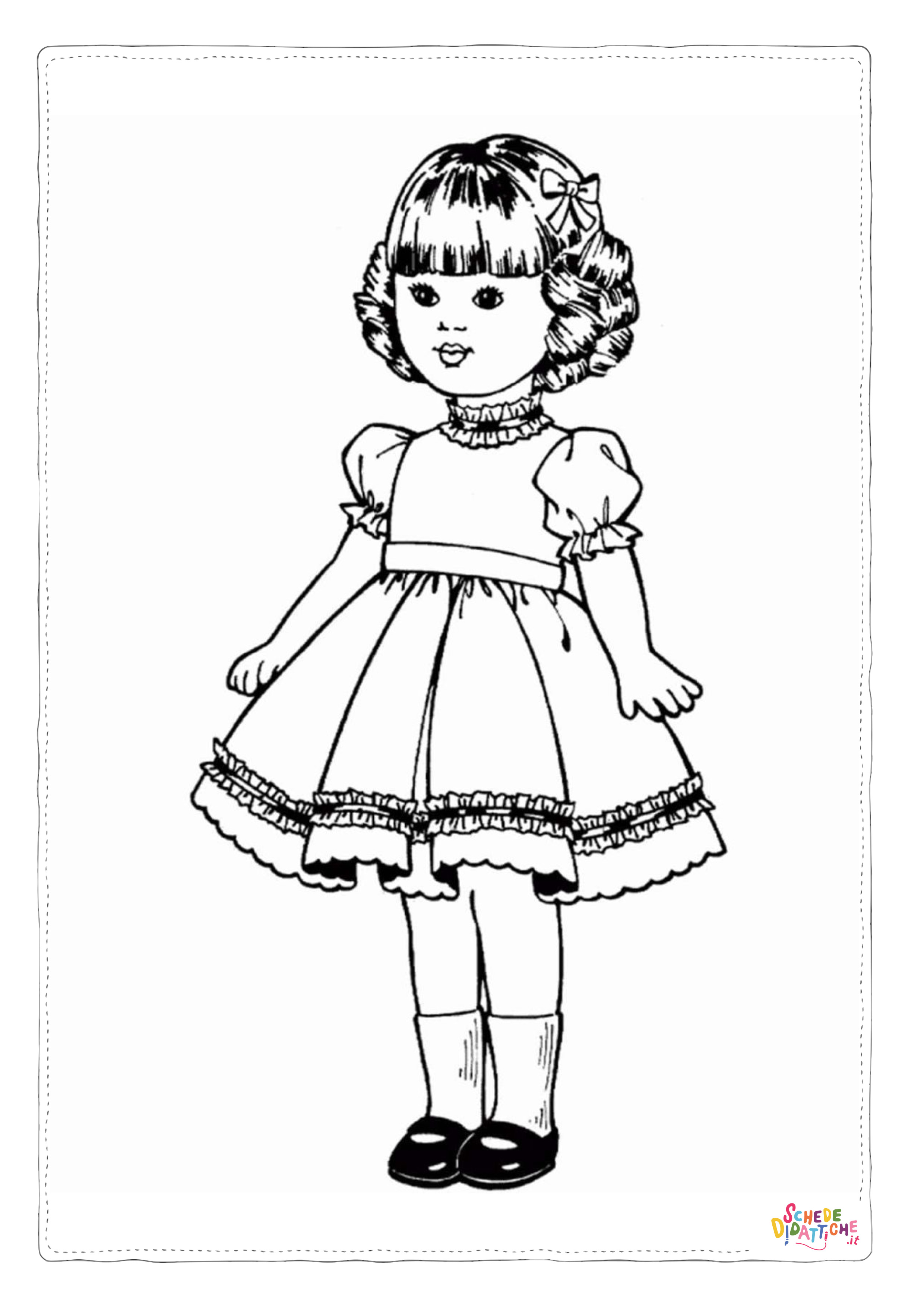 Disegno di bambola da stampare e colorare 15
