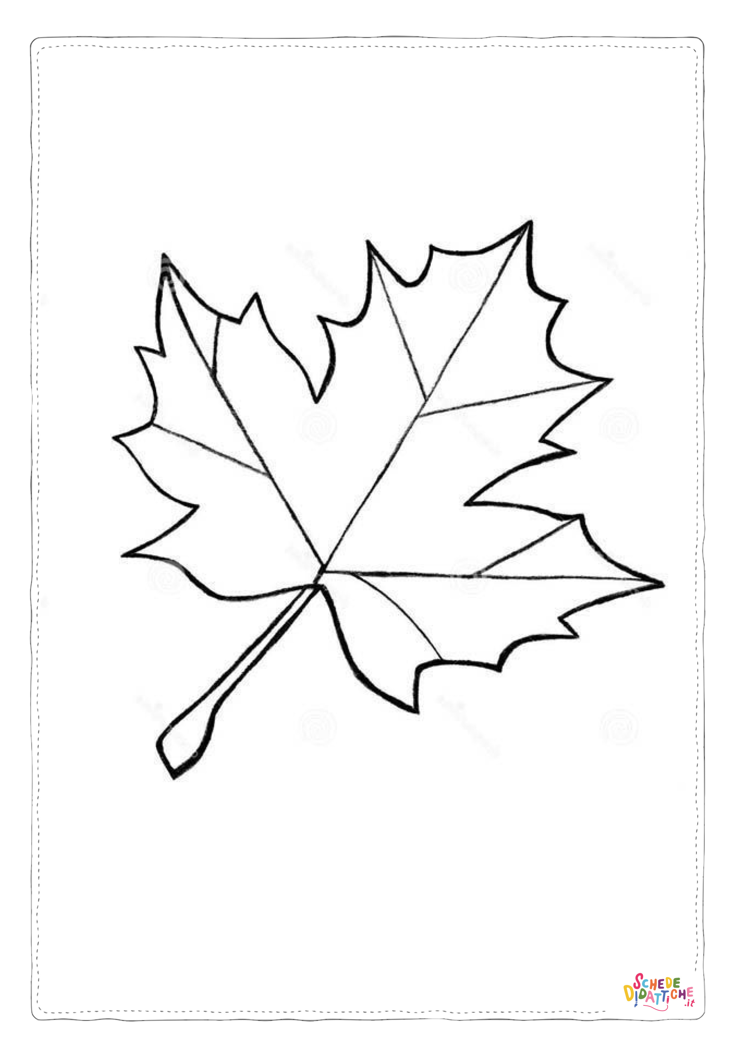 Disegno "Disegno di foglia da stampare e colorare 44" Disegno di foglia da stampare e colorare 44