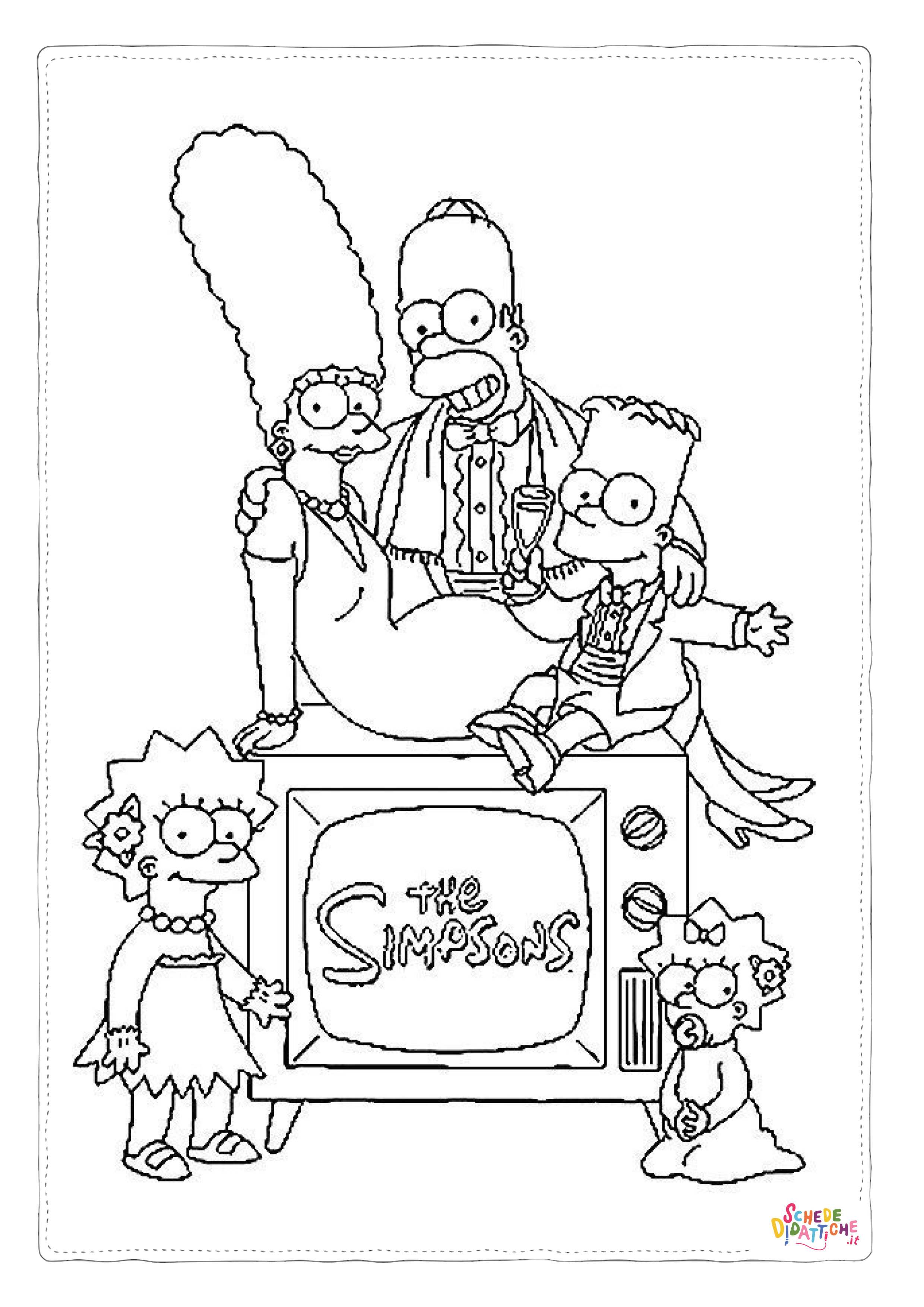 Disegno "Disegno di I Simpson da stampare e colorare 91" Disegno di I Simpson da stampare e colorare 91