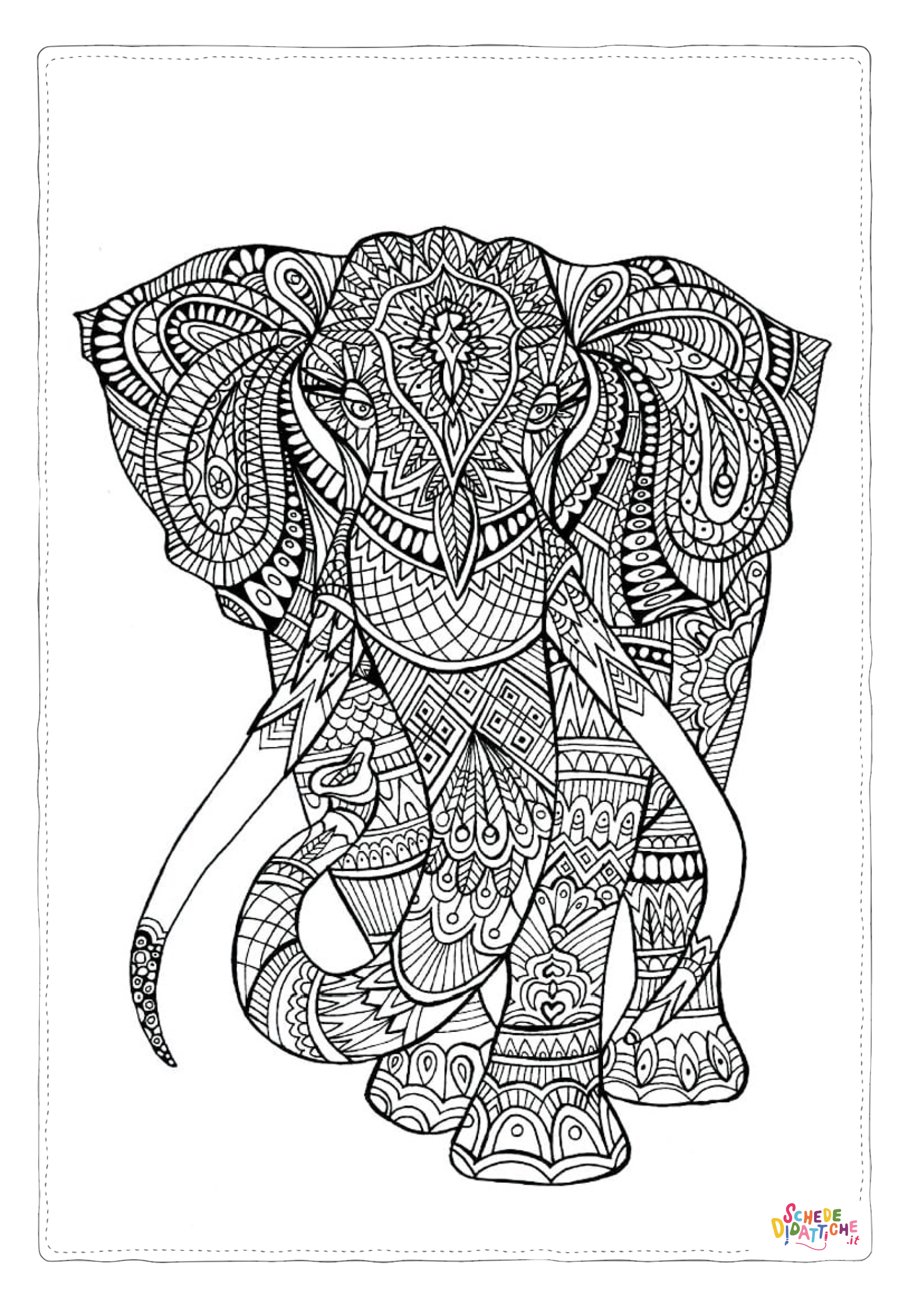 Disegno "Disegno di mandala da stampare e colorare 1101" Disegno di mandala da stampare e colorare 1101