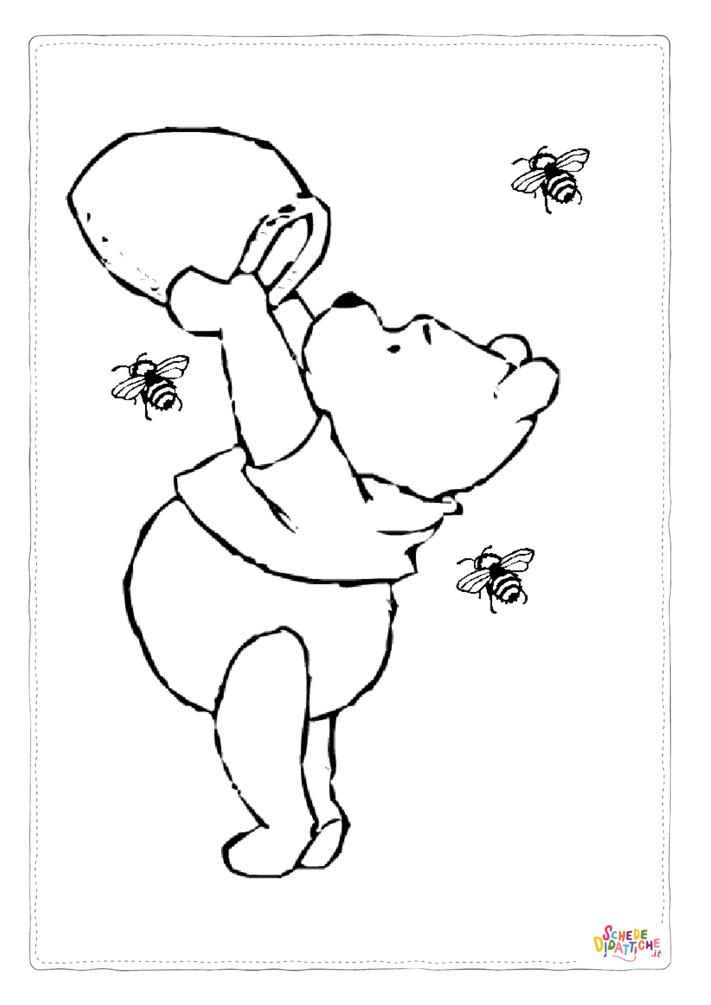 Disegno "Disegno di Winnie The Pooh da stampare e colorare 134" Disegno di Winnie The Pooh da stampare e colorare 134