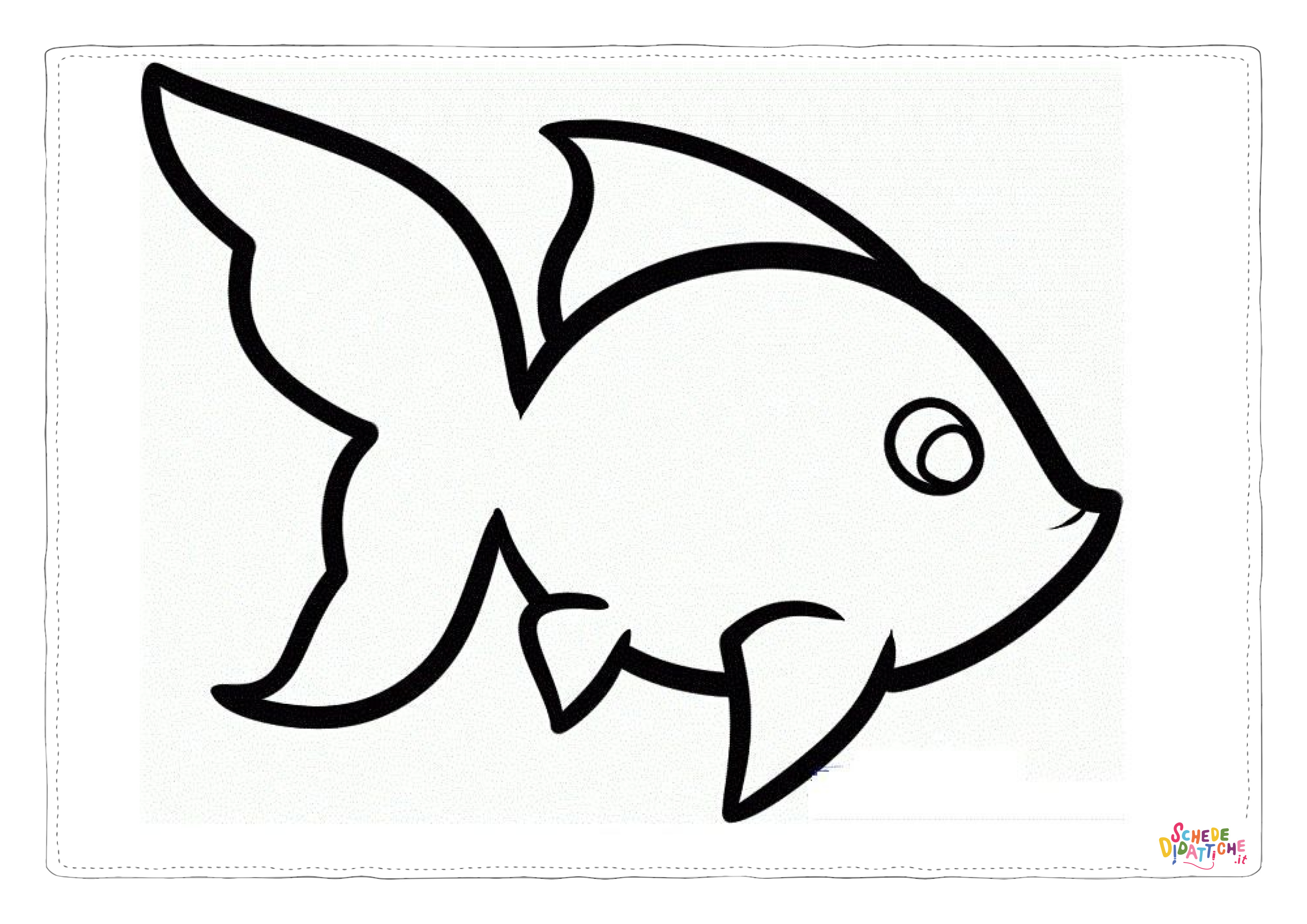 Disegno "Disegno di pesce da stampare e colorare 274" Disegno di pesce da stampare e colorare 274