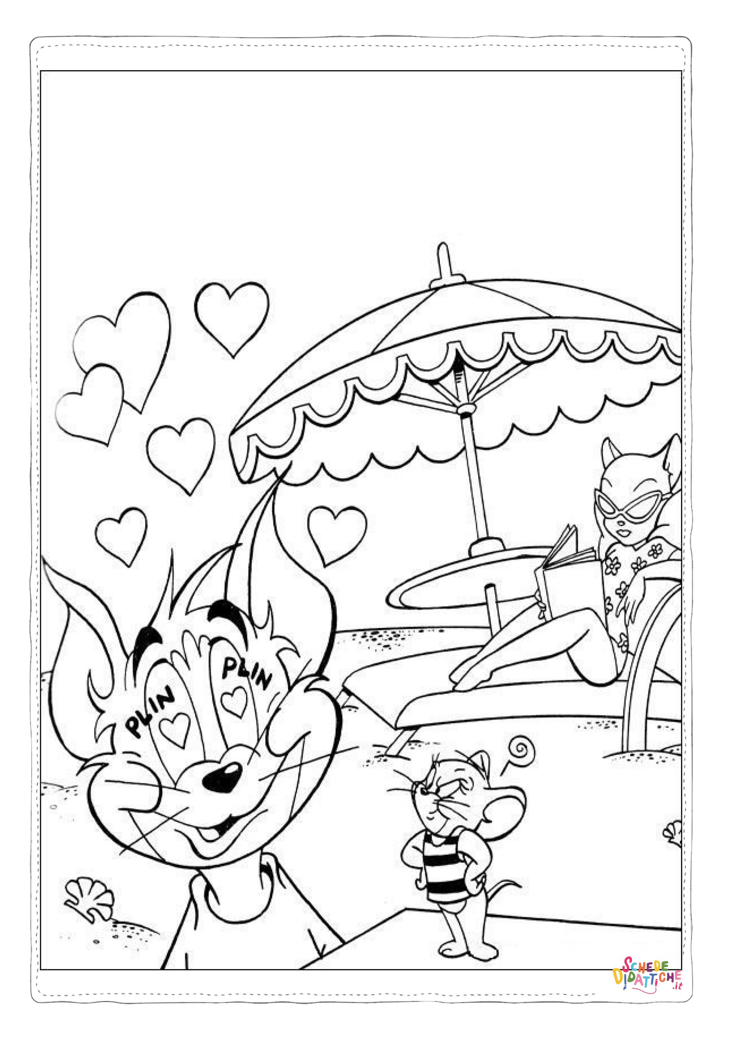 Disegno "Disegno di Tom e Jerry da stampare e colorare 83" Disegno di Tom e Jerry da stampare e colorare 83