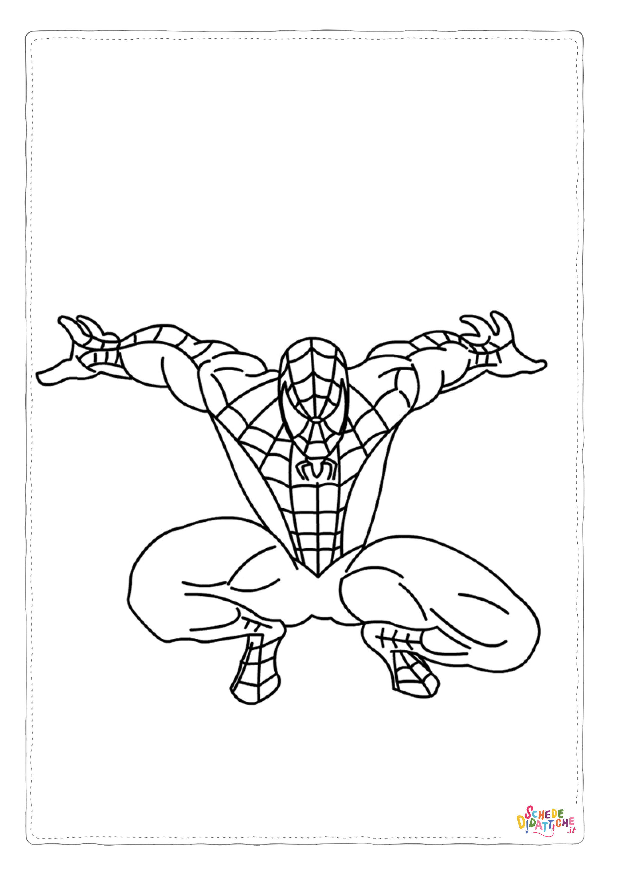 Disegno "Disegno di Spiderman da stampare e colorare 112" Disegno di Spiderman da stampare e colorare 112