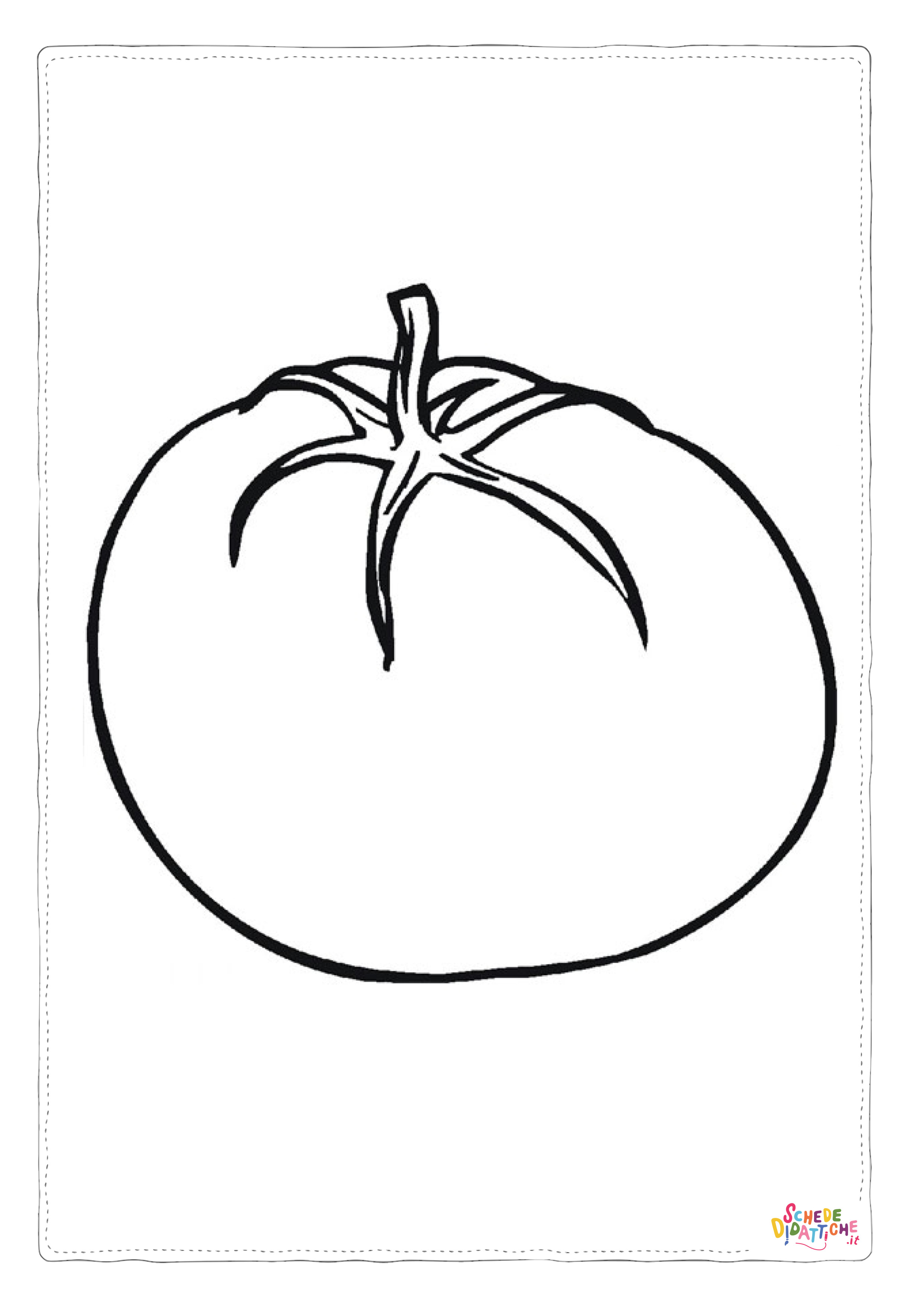 Disegno di pomodoro da stampare e colorare 8