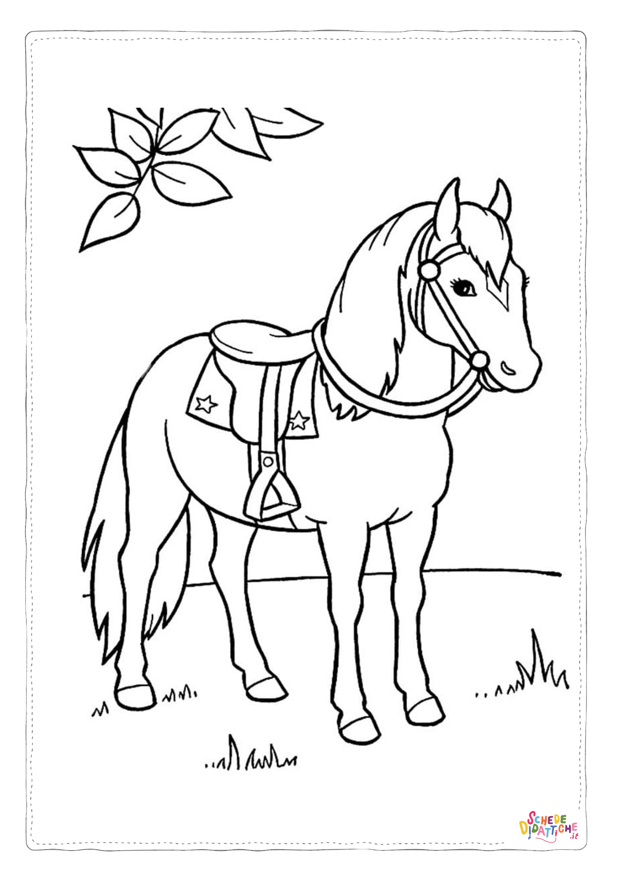 Disegno "Disegno di cavallo da stampare e colorare 152" Disegno di cavallo da stampare e colorare 152