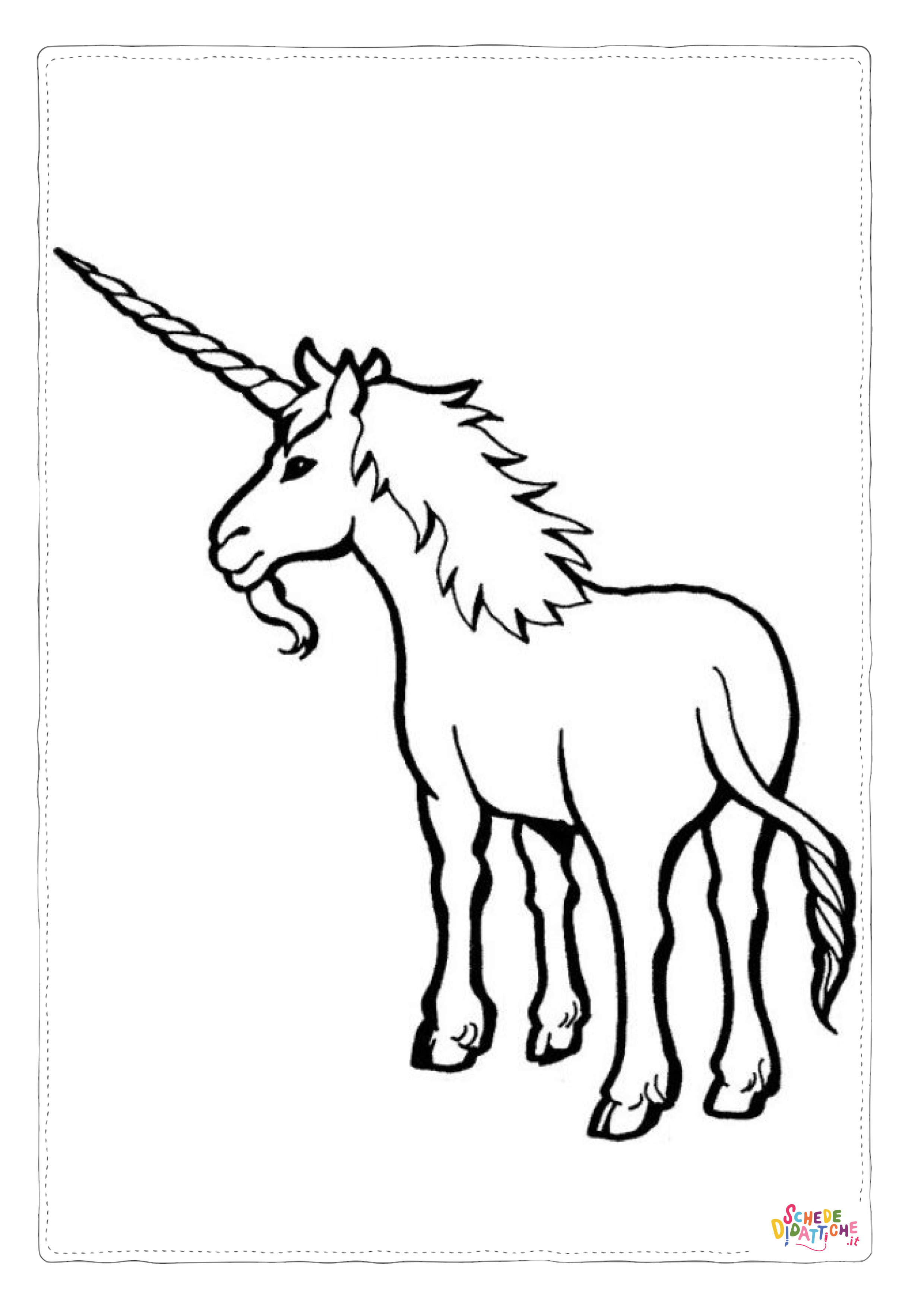 Disegno "Disegno di unicorno da stampare e colorare 118" Disegno di unicorno da stampare e colorare 118