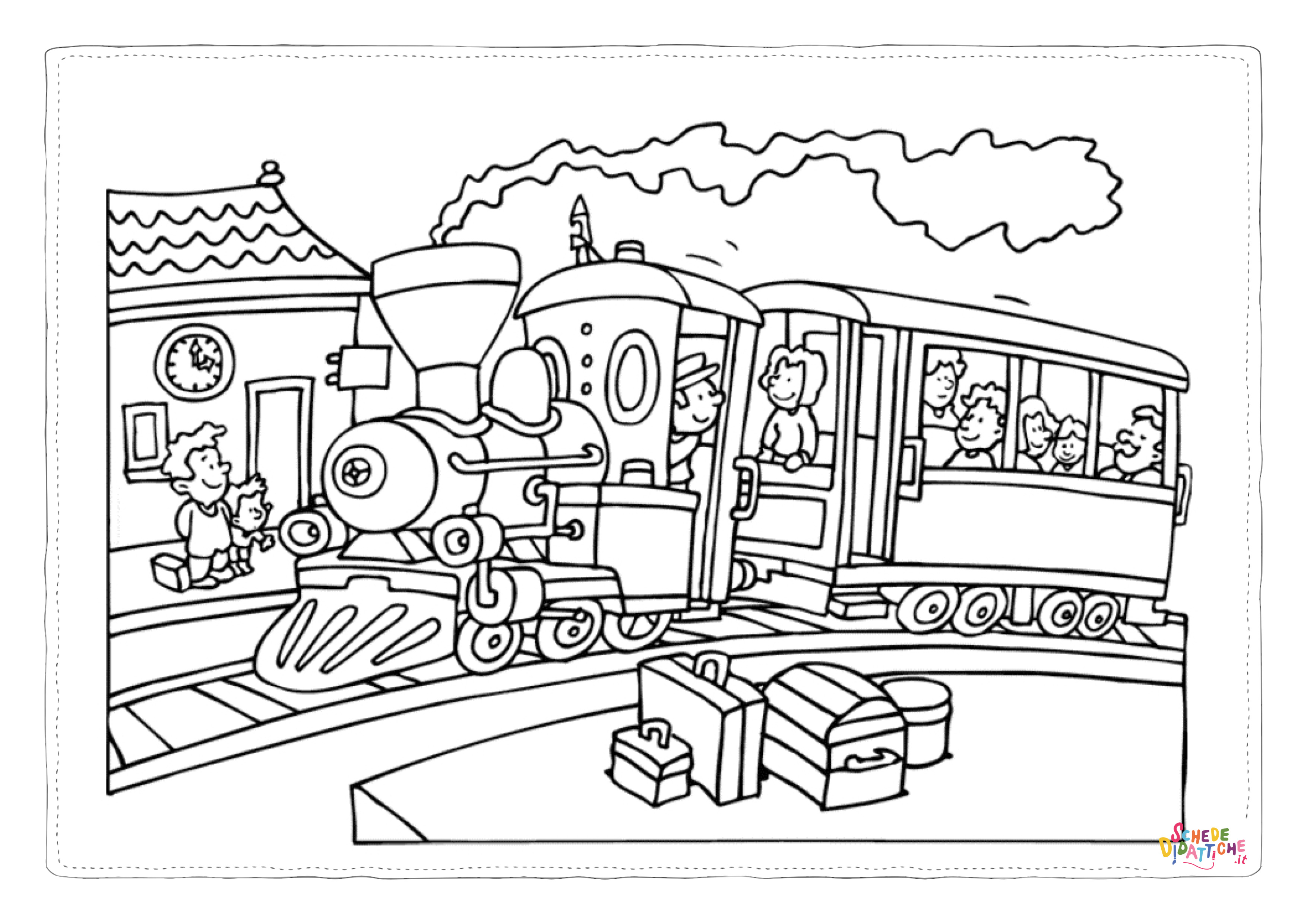 Disegno di treno da stampare e colorare 44