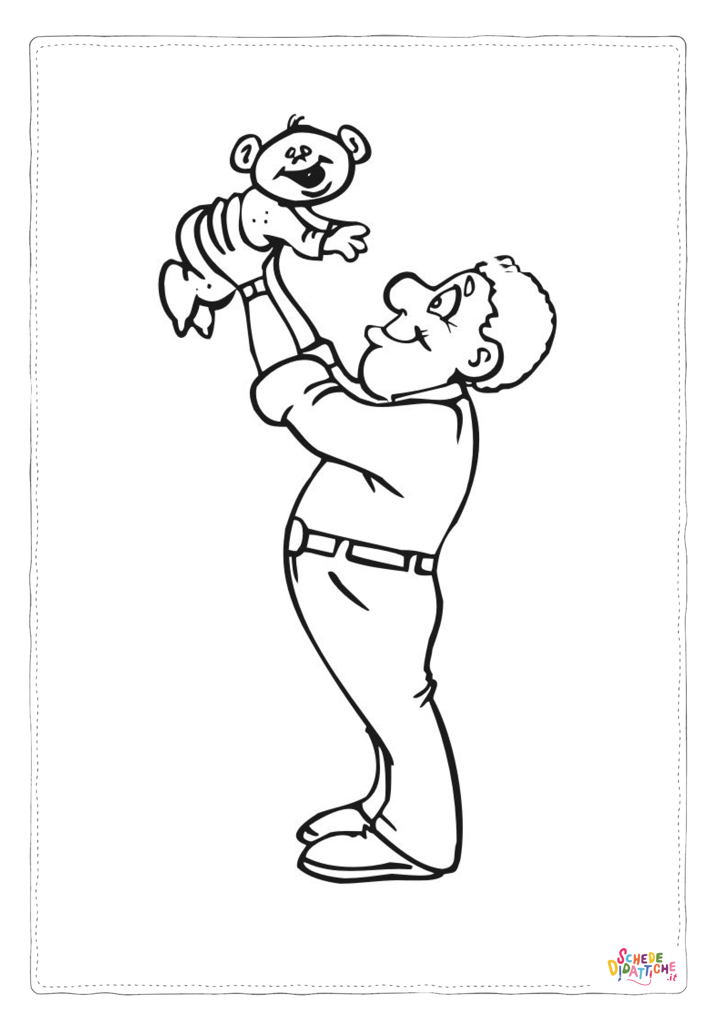 Disegno "Disegno di membro della famiglia da stampare e colorare 9" Disegno di membro della famiglia da stampare e colorare 9