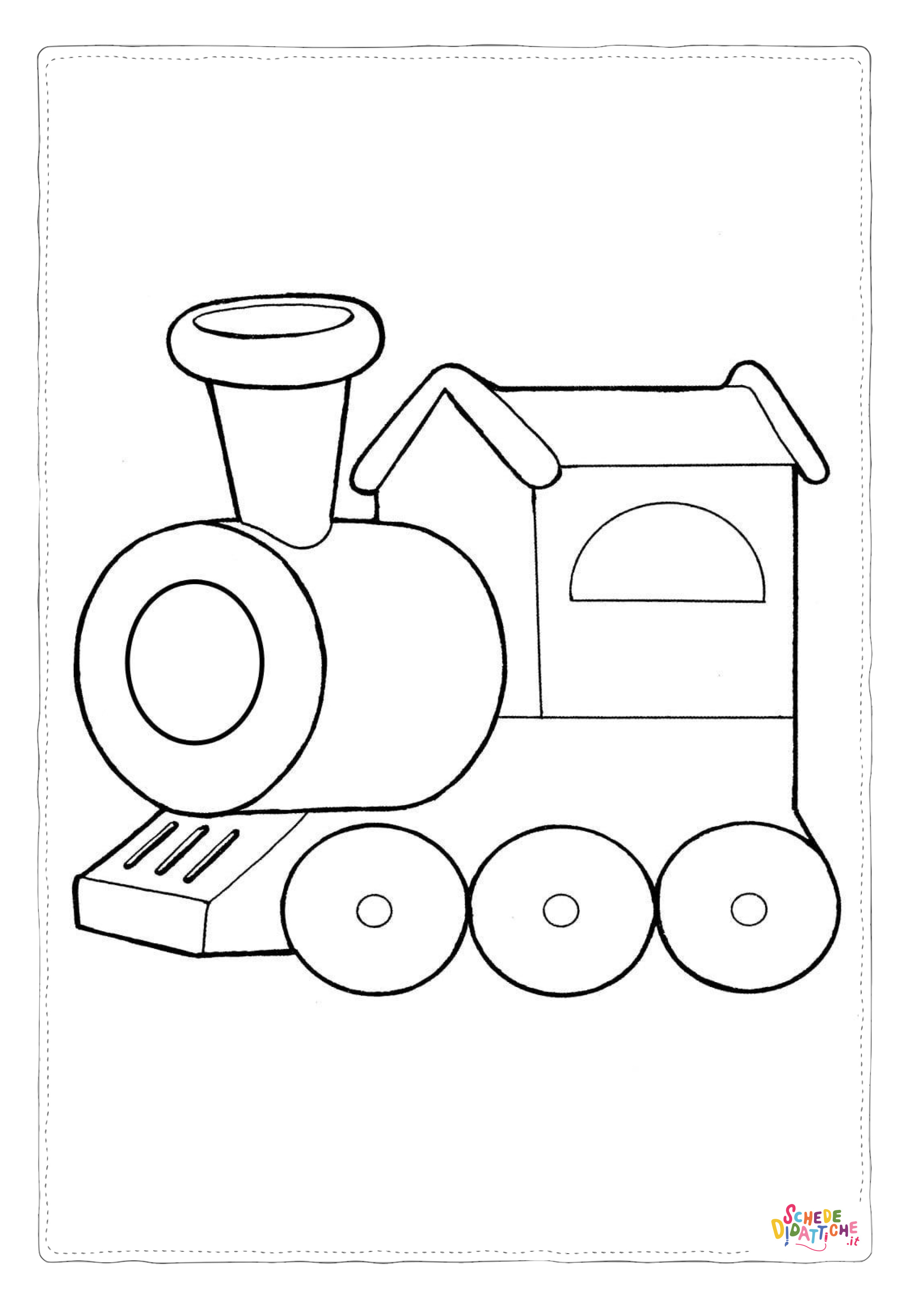 Disegno di treno da stampare e colorare 19