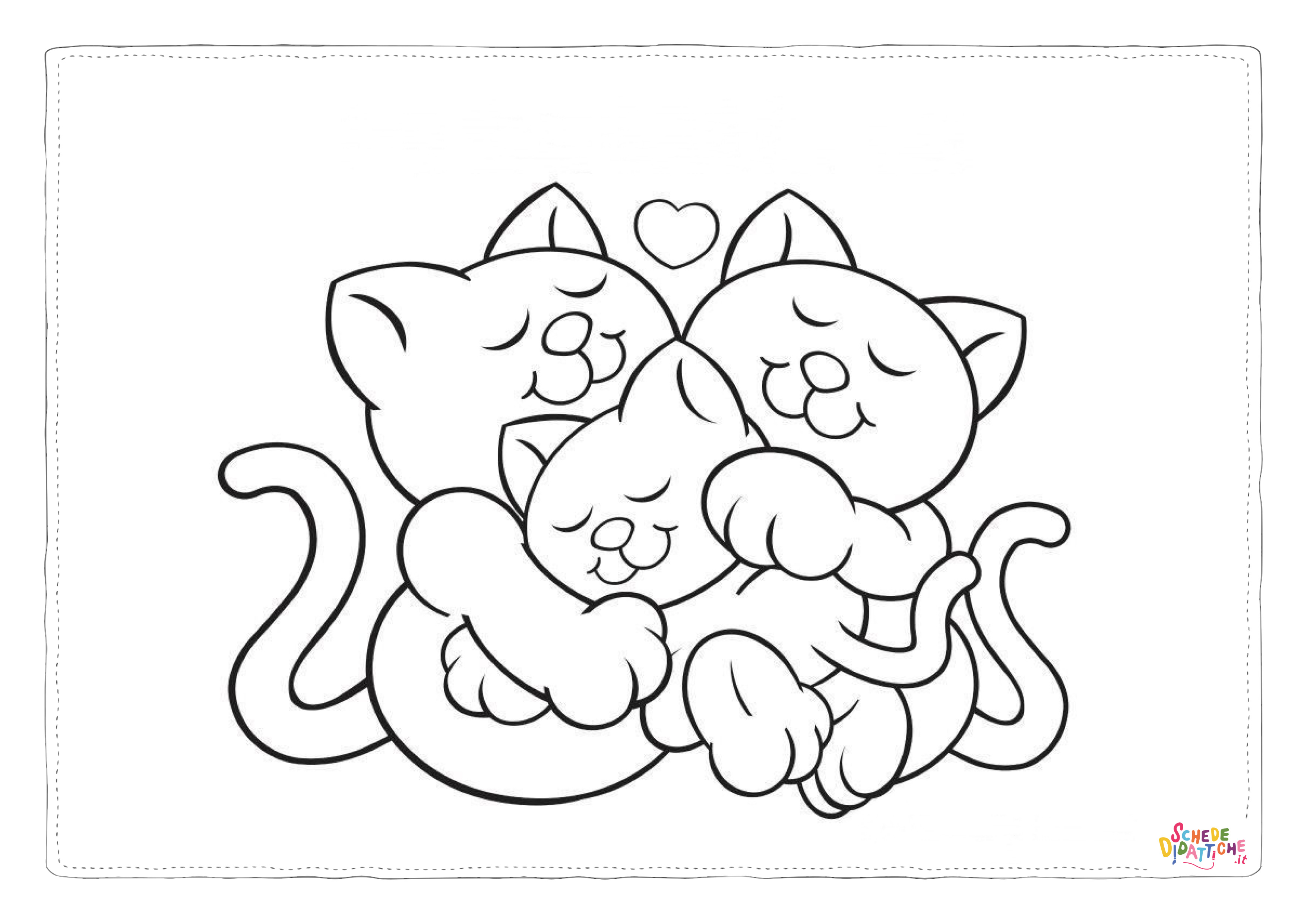 Disegno "Disegno di gatto da stampare e colorare 14" Disegno di gatto da stampare e colorare 14