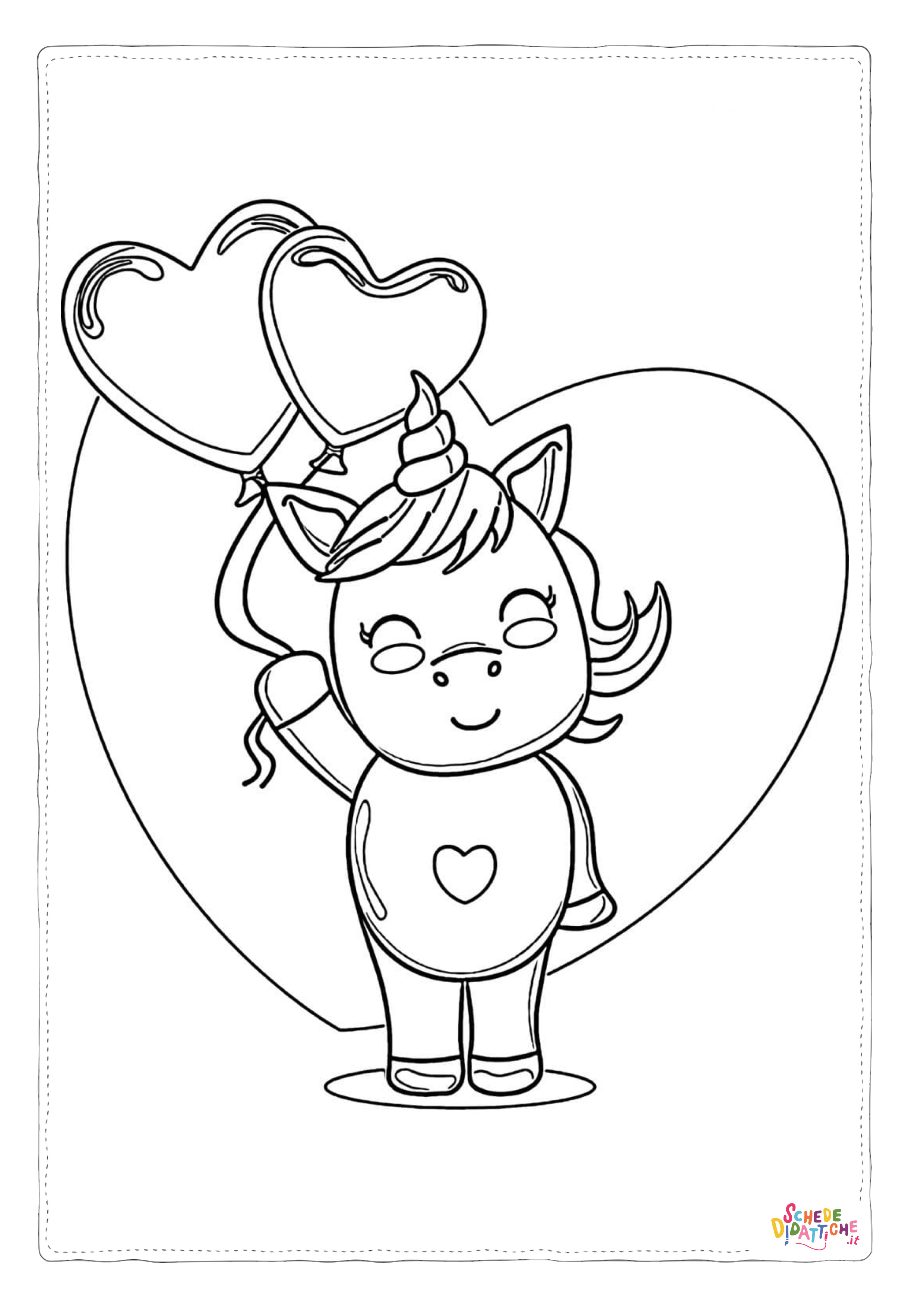 Disegno "Disegno di San Valentino da stampare e colorare 43" Disegno di San Valentino da stampare e colorare 43