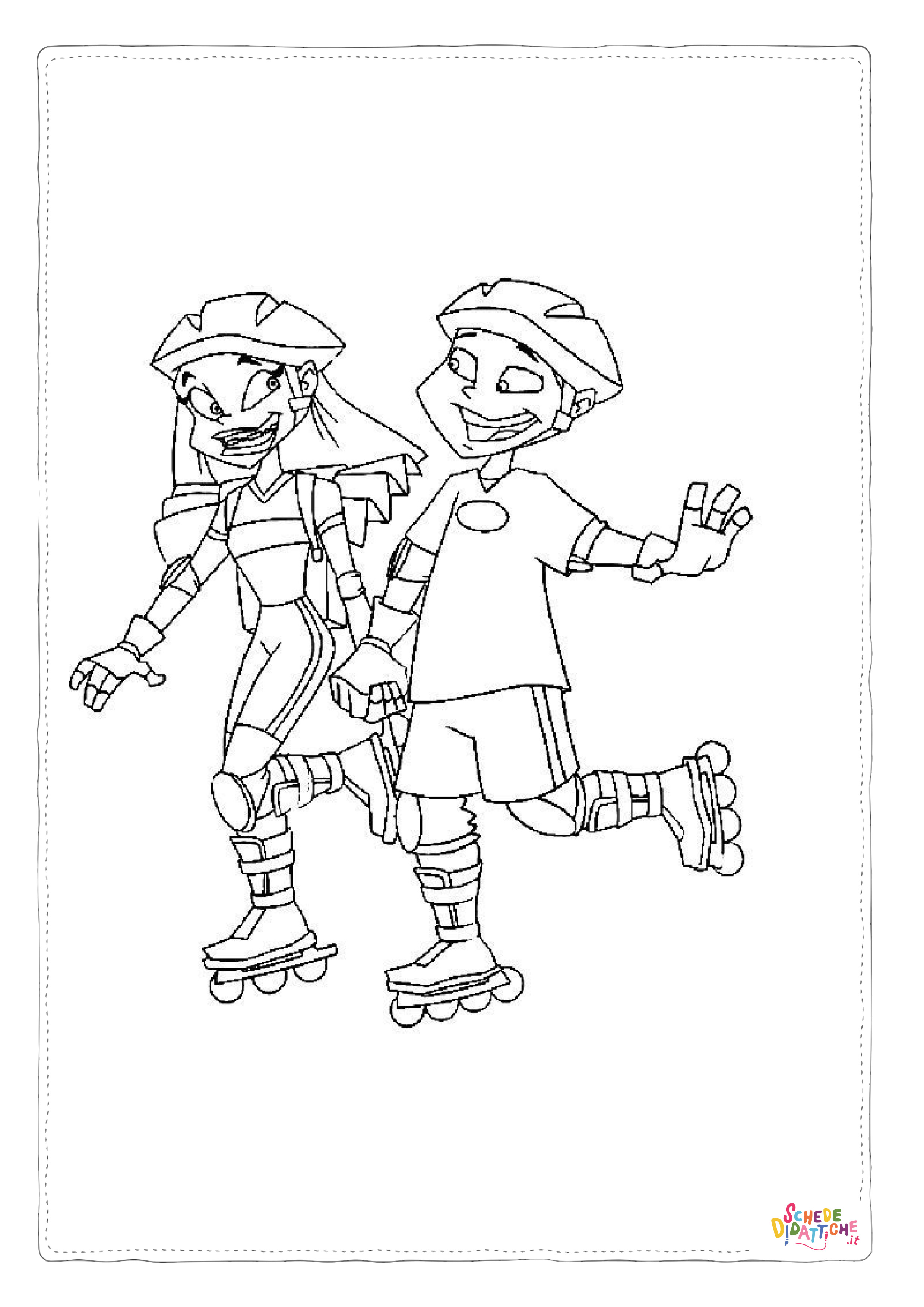 Disegno di pattinaggio da stampare e colorare 8